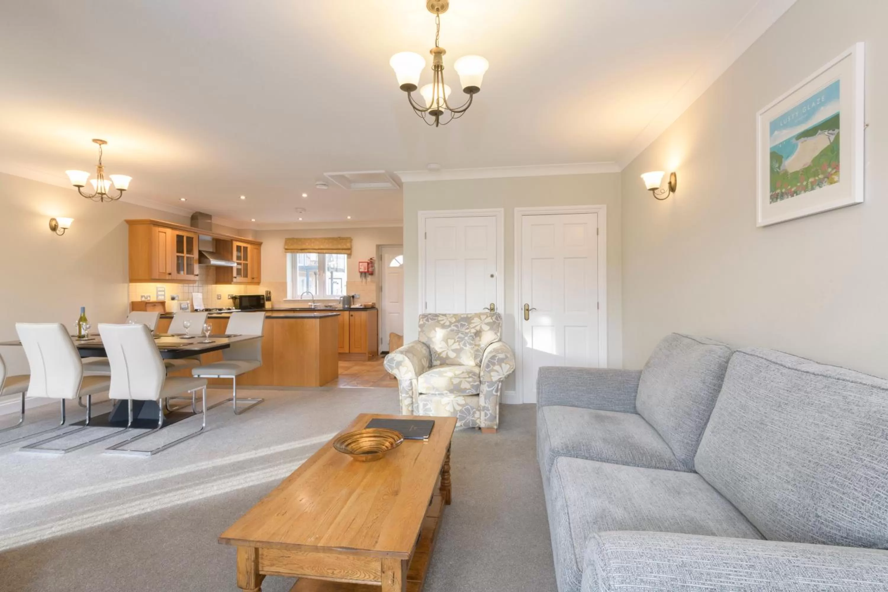 Living room in Porth Veor Manor Villas & Apartments