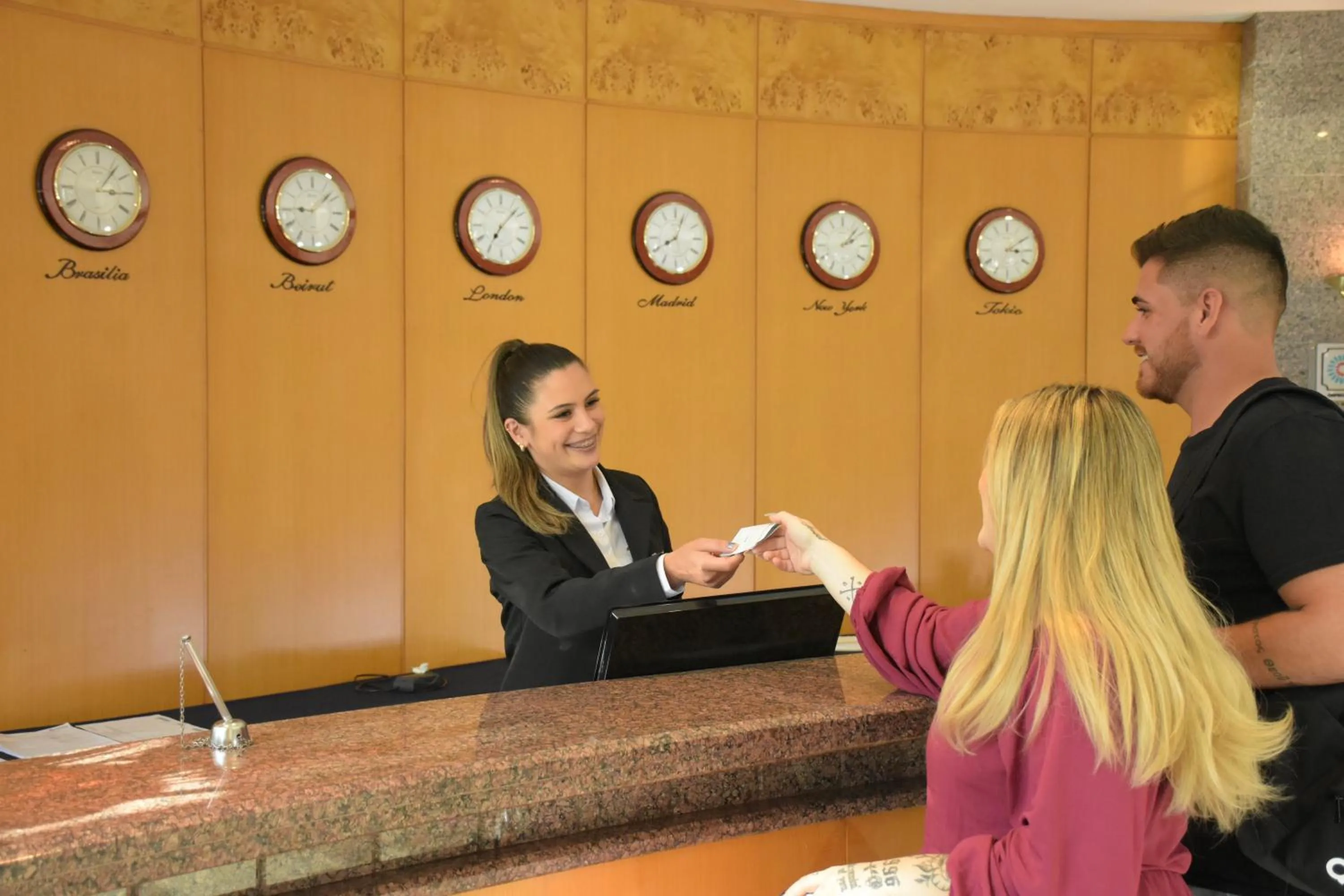 Lobby or reception in Hotel Golden Park Internacional Foz & Convenções By Nacional Inn