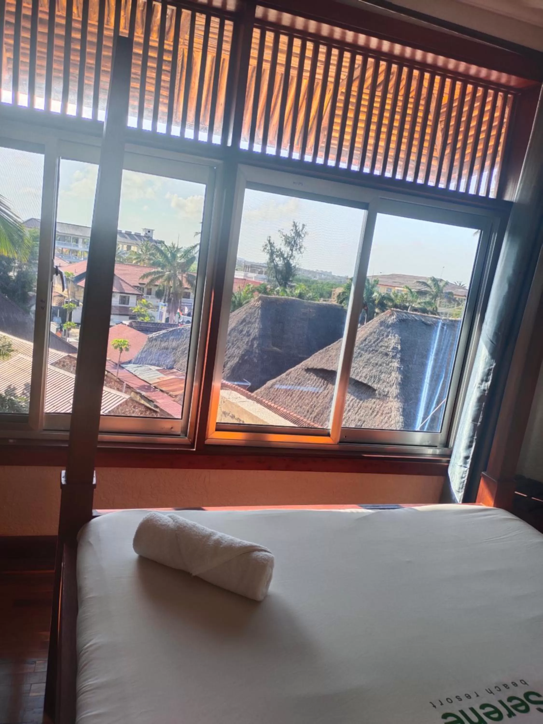 Bed in Serene Beach Resort