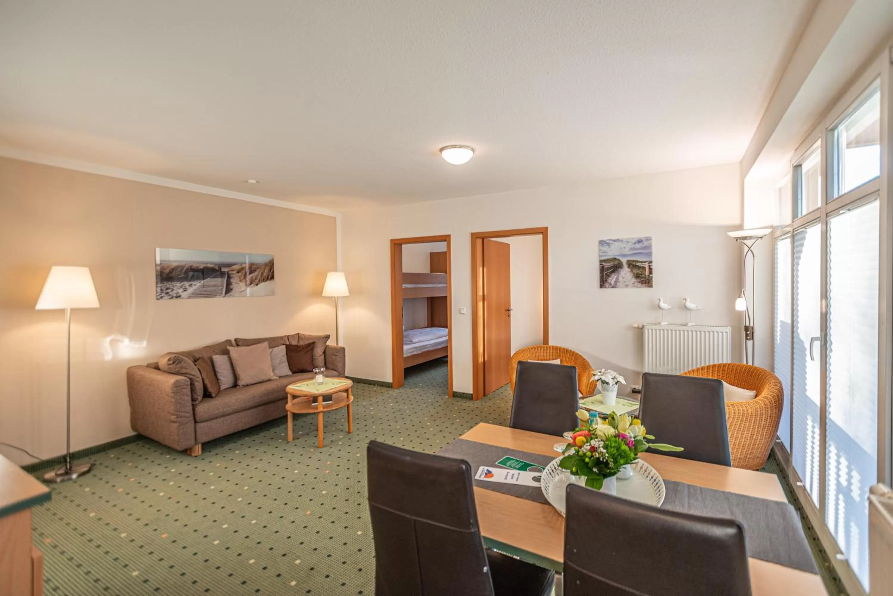 Living room, Seating Area in Am Weststrand Apartmenthaus Waldeck