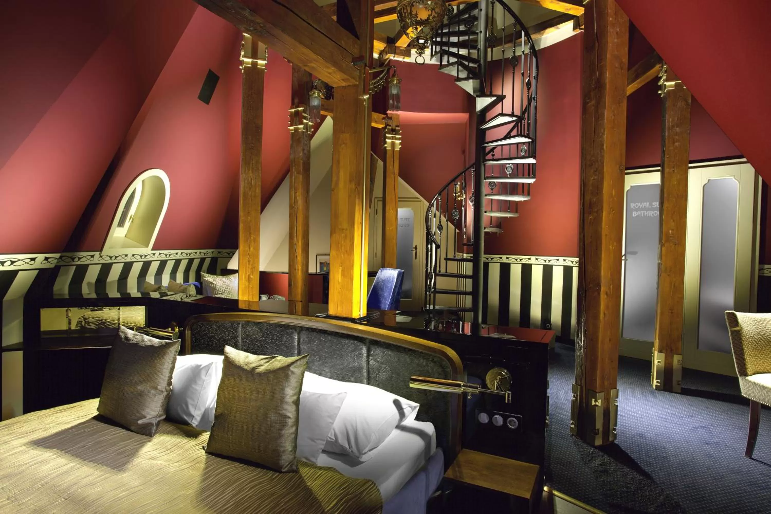 Bed in Hotel Paris Prague