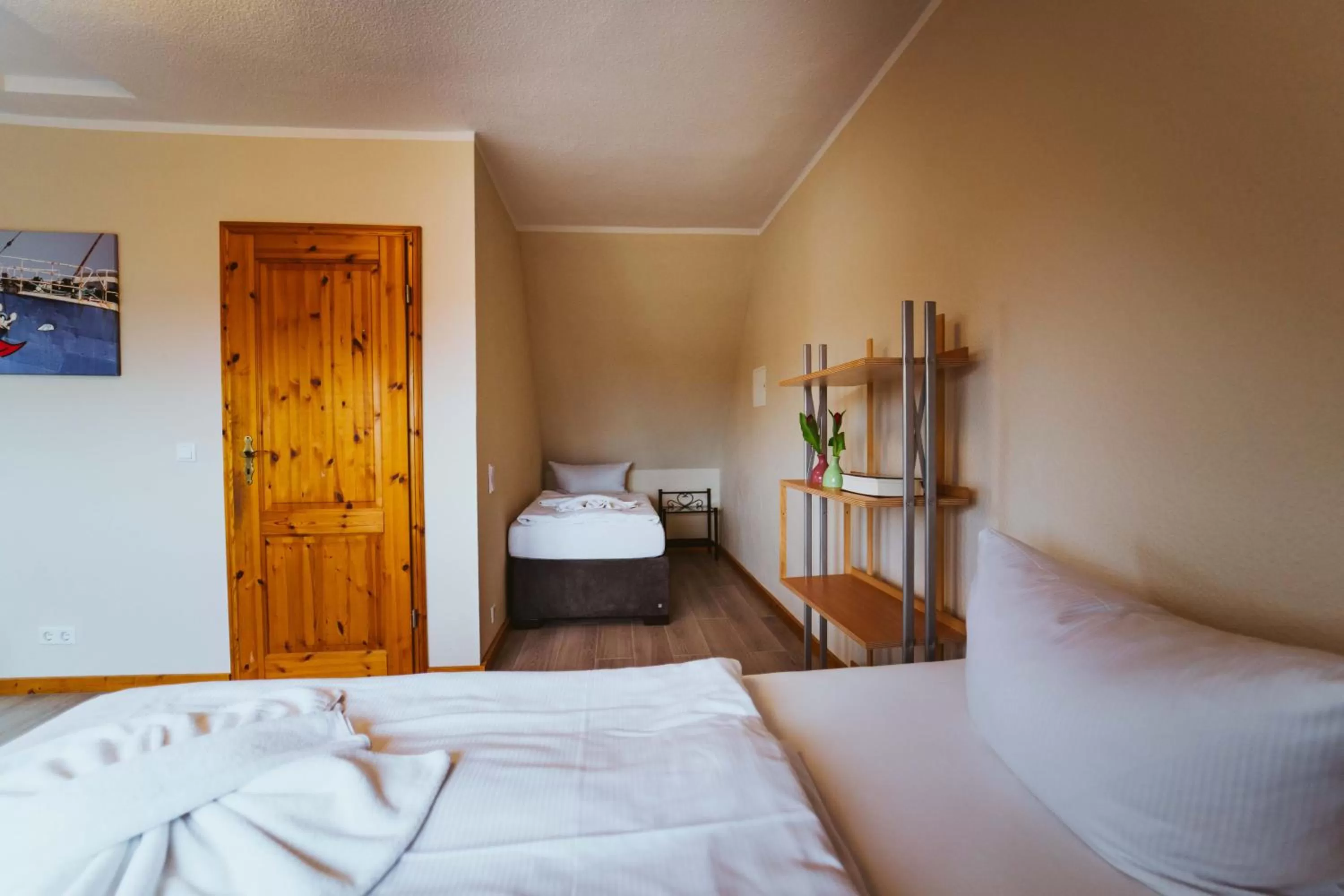 Bed in Aparthotel Stralsund Studios und Apartments