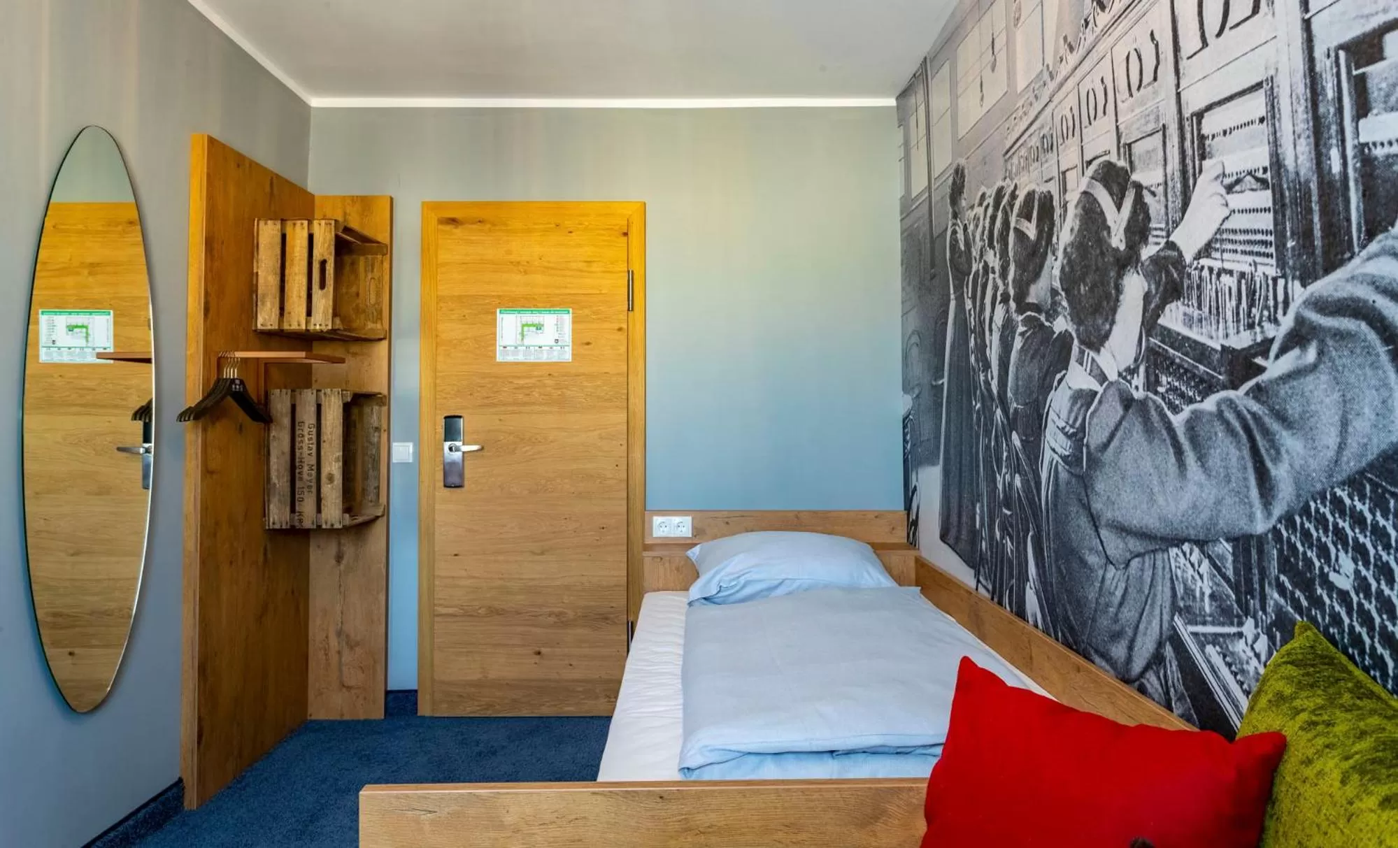 Bed in tinyTwice Hotel Bonn