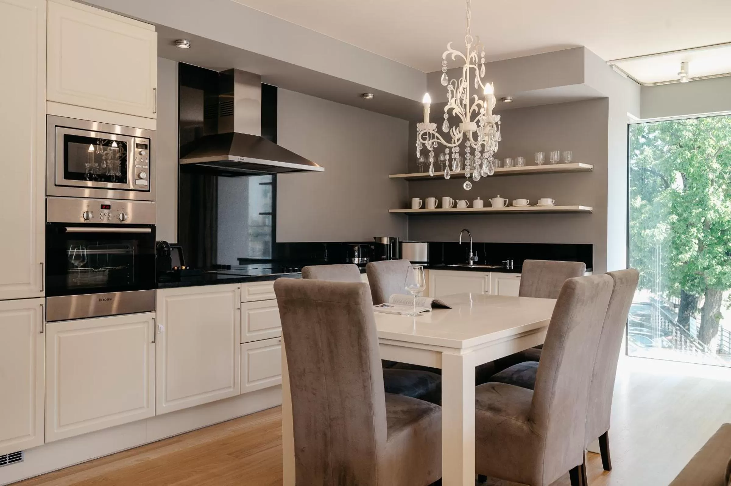 Kitchen or kitchenette in EXCLUSIVE Aparthotel MARINA