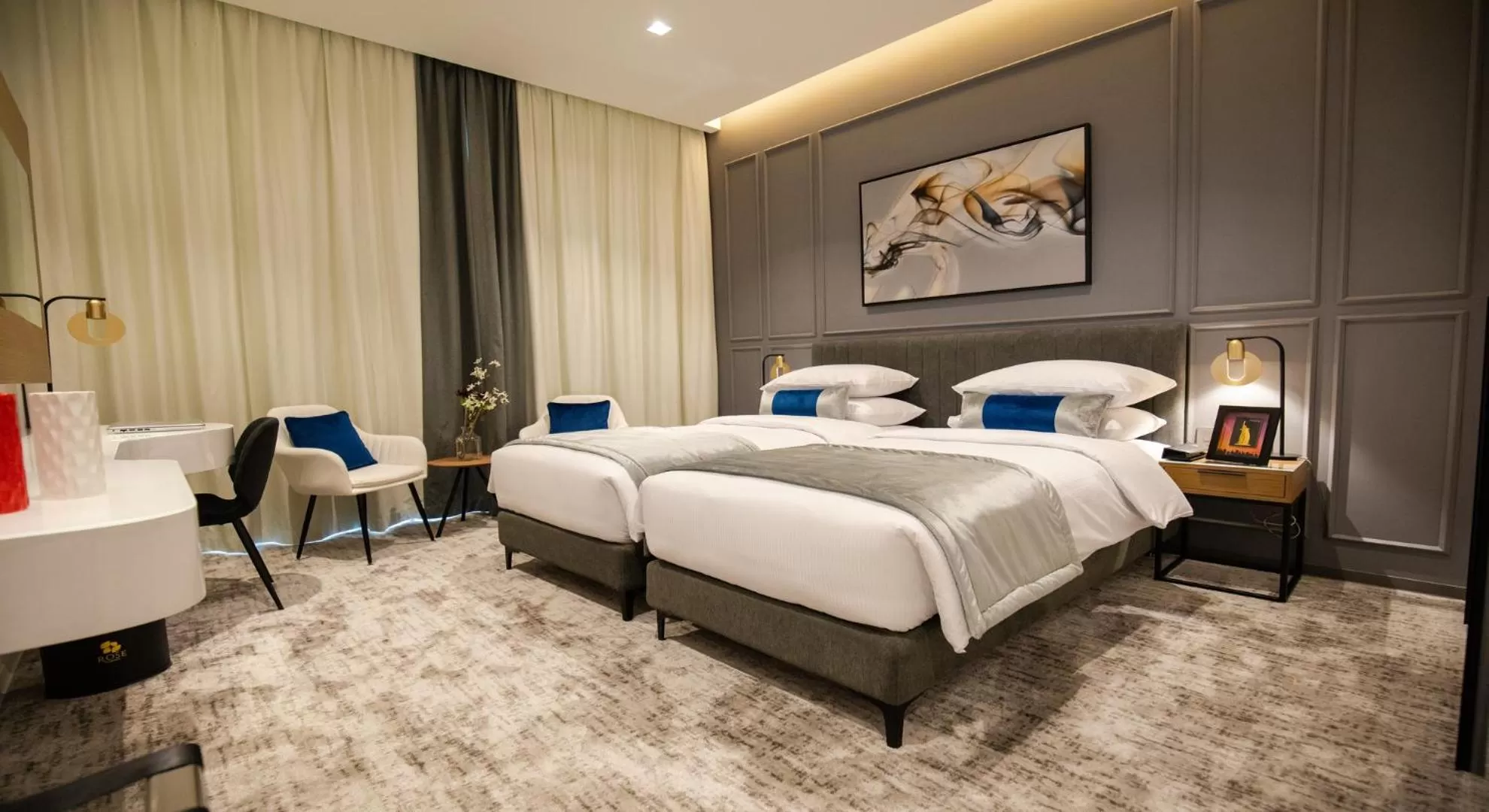 Bed in Rose Executive Hotel - DWTC