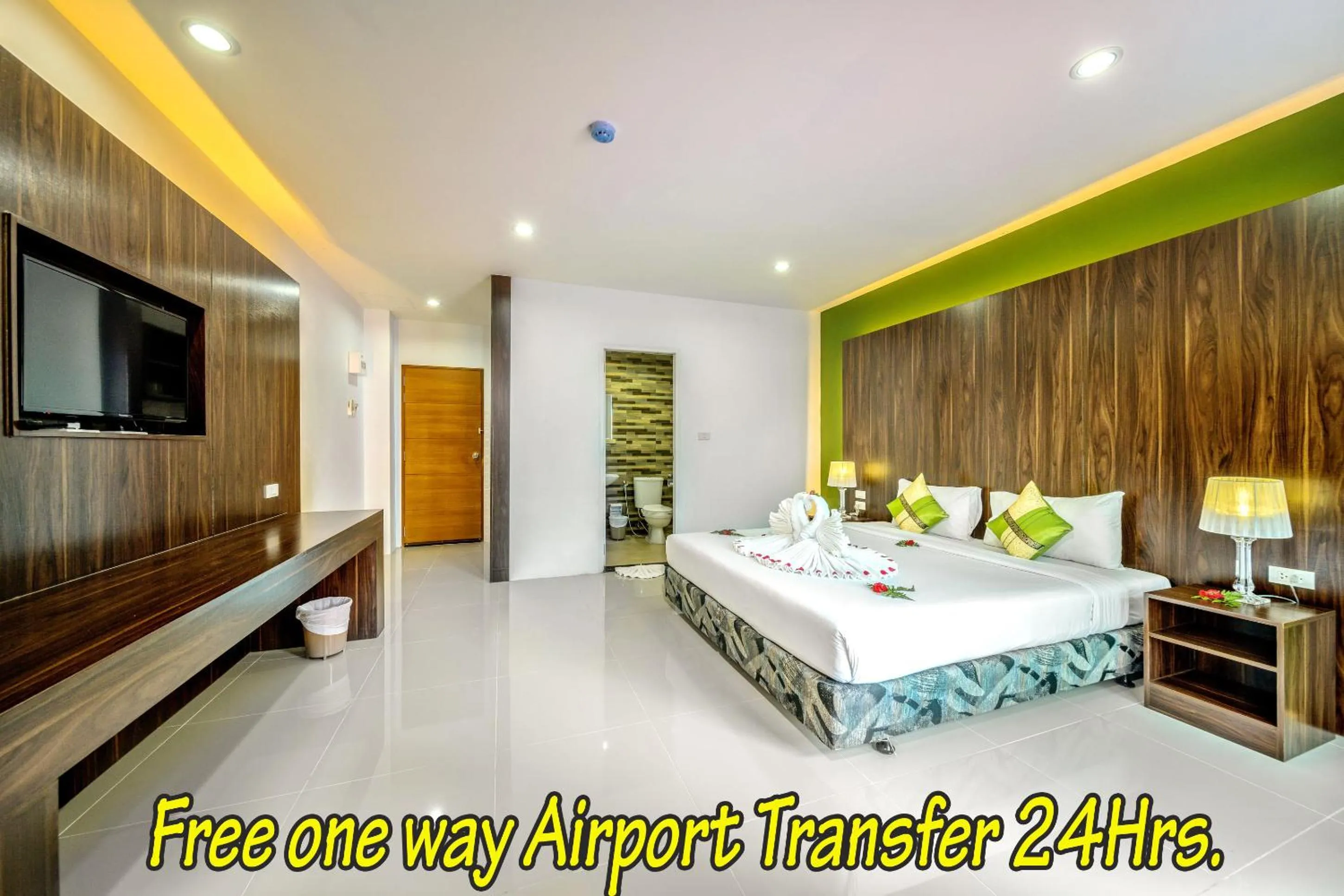 Photo of the whole room, Bed in Naiyang Place - Phuket Airport