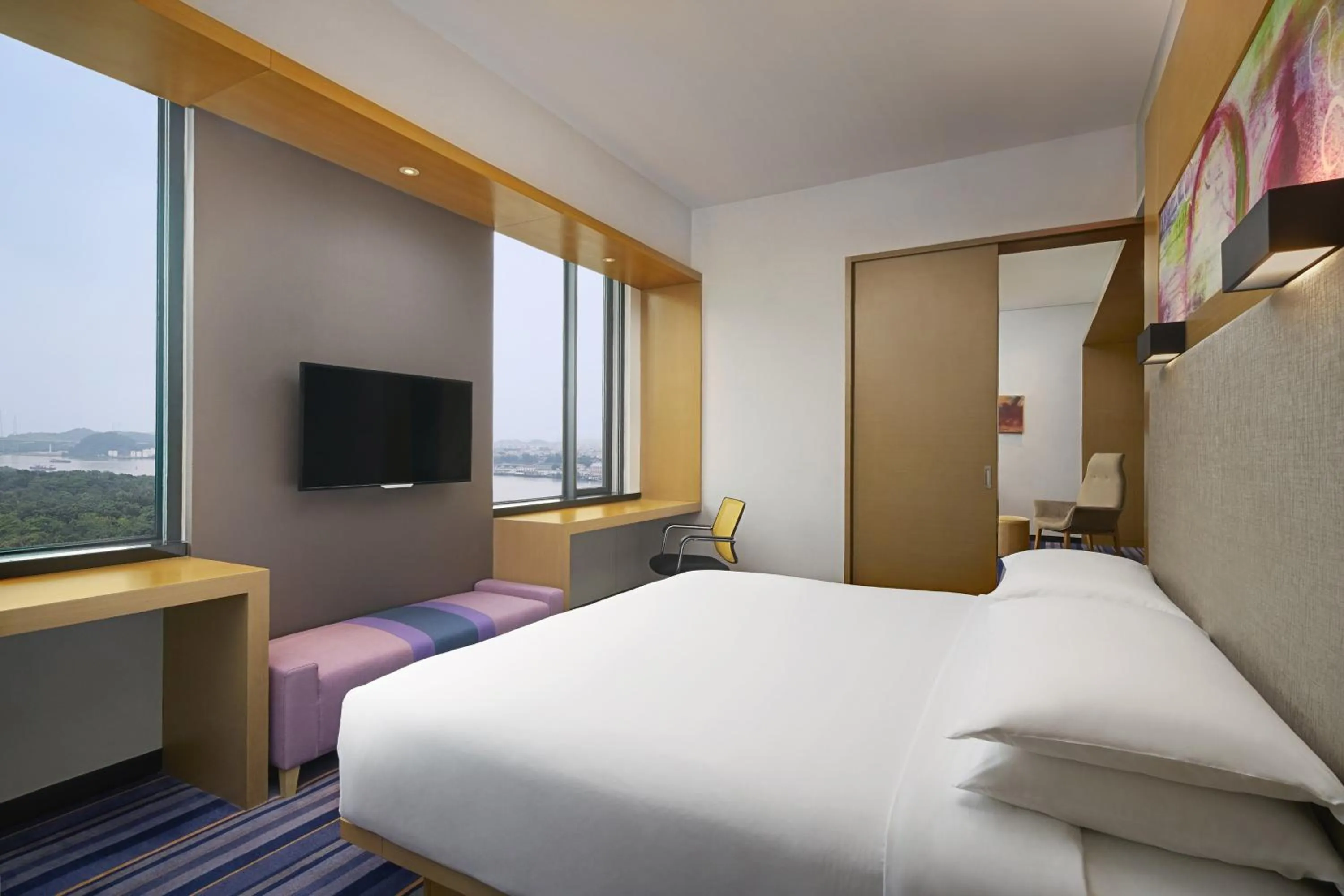 Bedroom, Bed in Aloft Guangzhou University Park