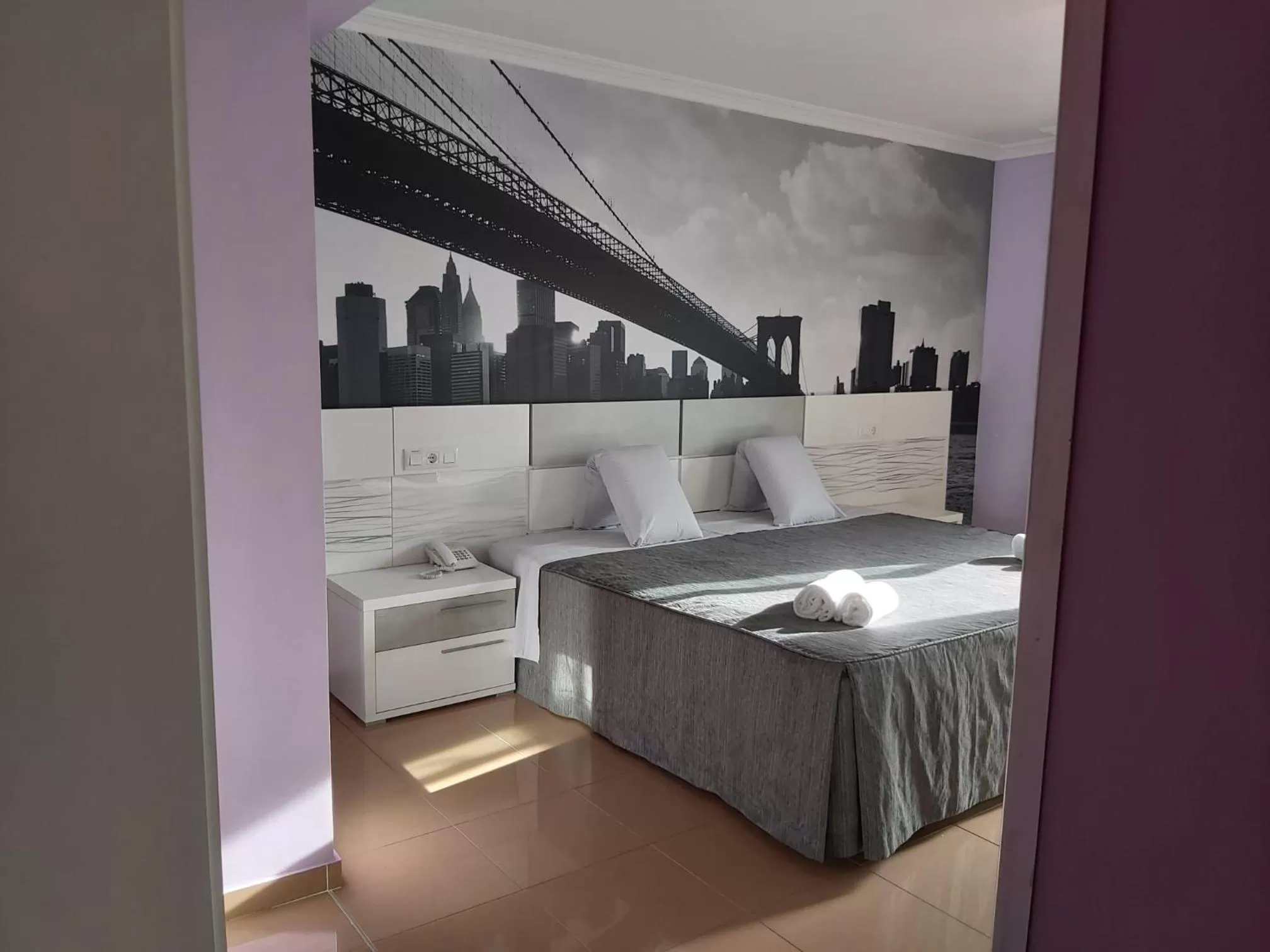 Bed in Hotel Reigosa