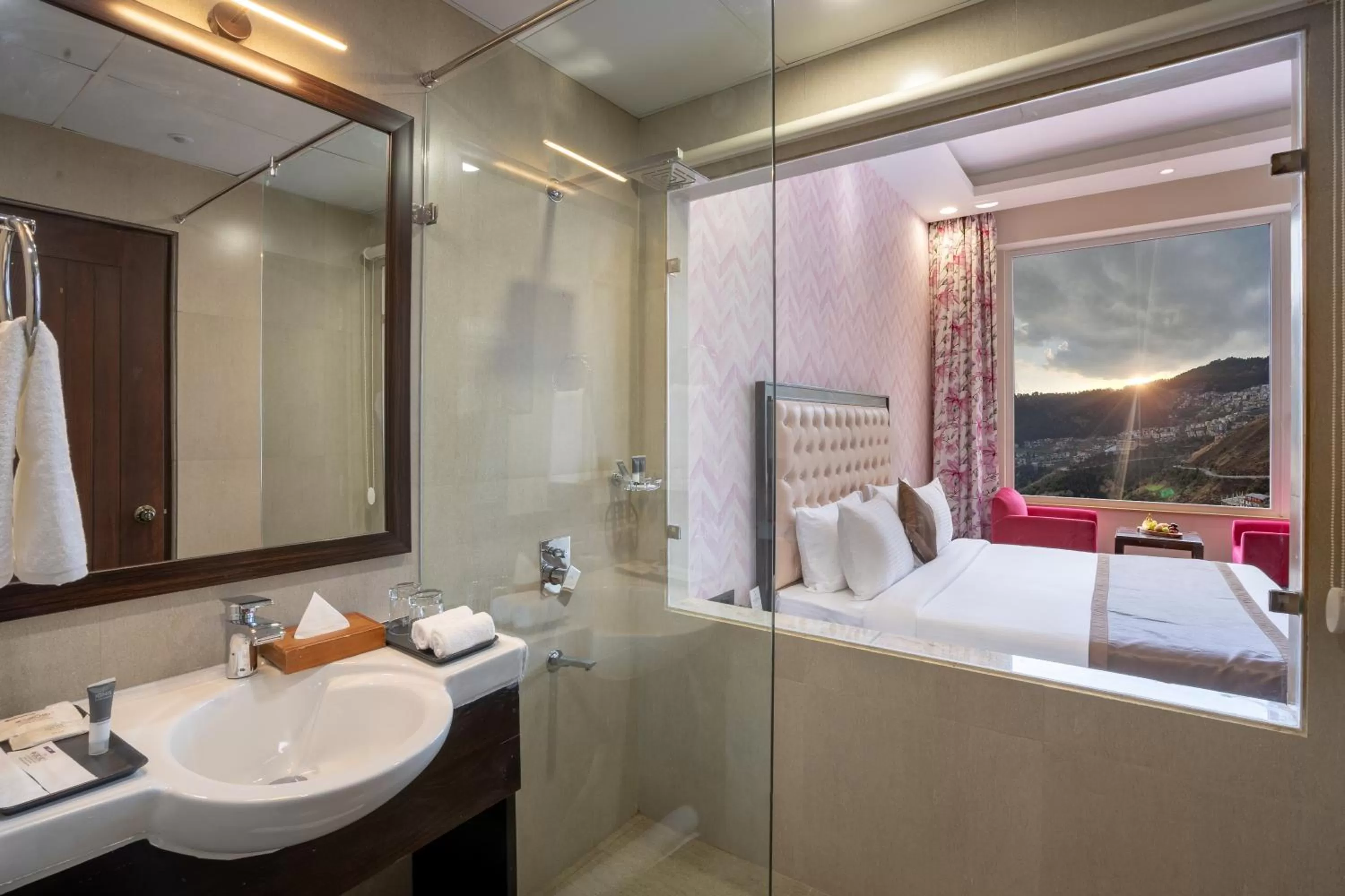 View (from property/room), Bed in The Orchid Shimla