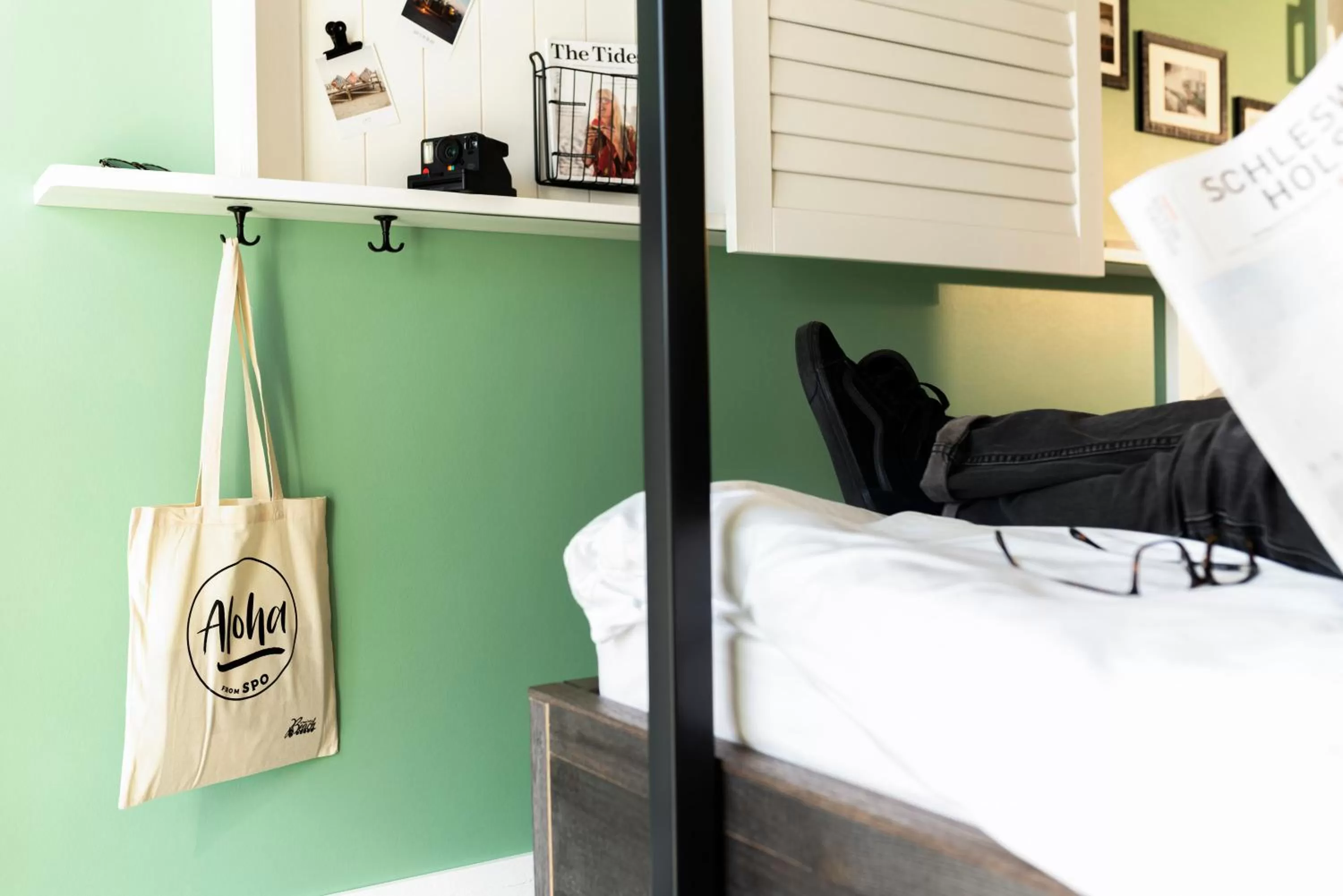 Decorative detail, Bed in Beach Motel St. Peter-Ording
