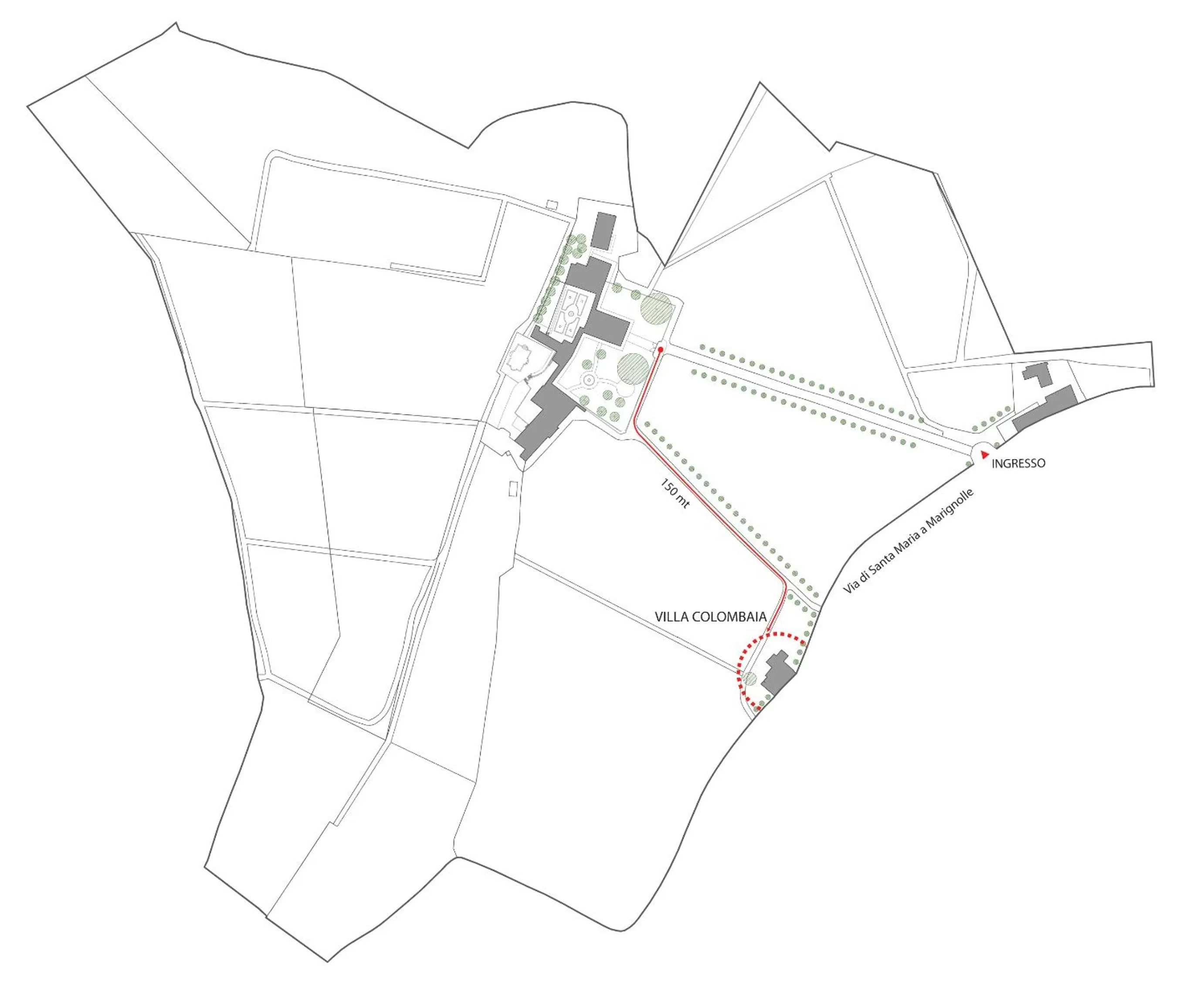 Floor plan in Villa Tolomei Hotel & Resort