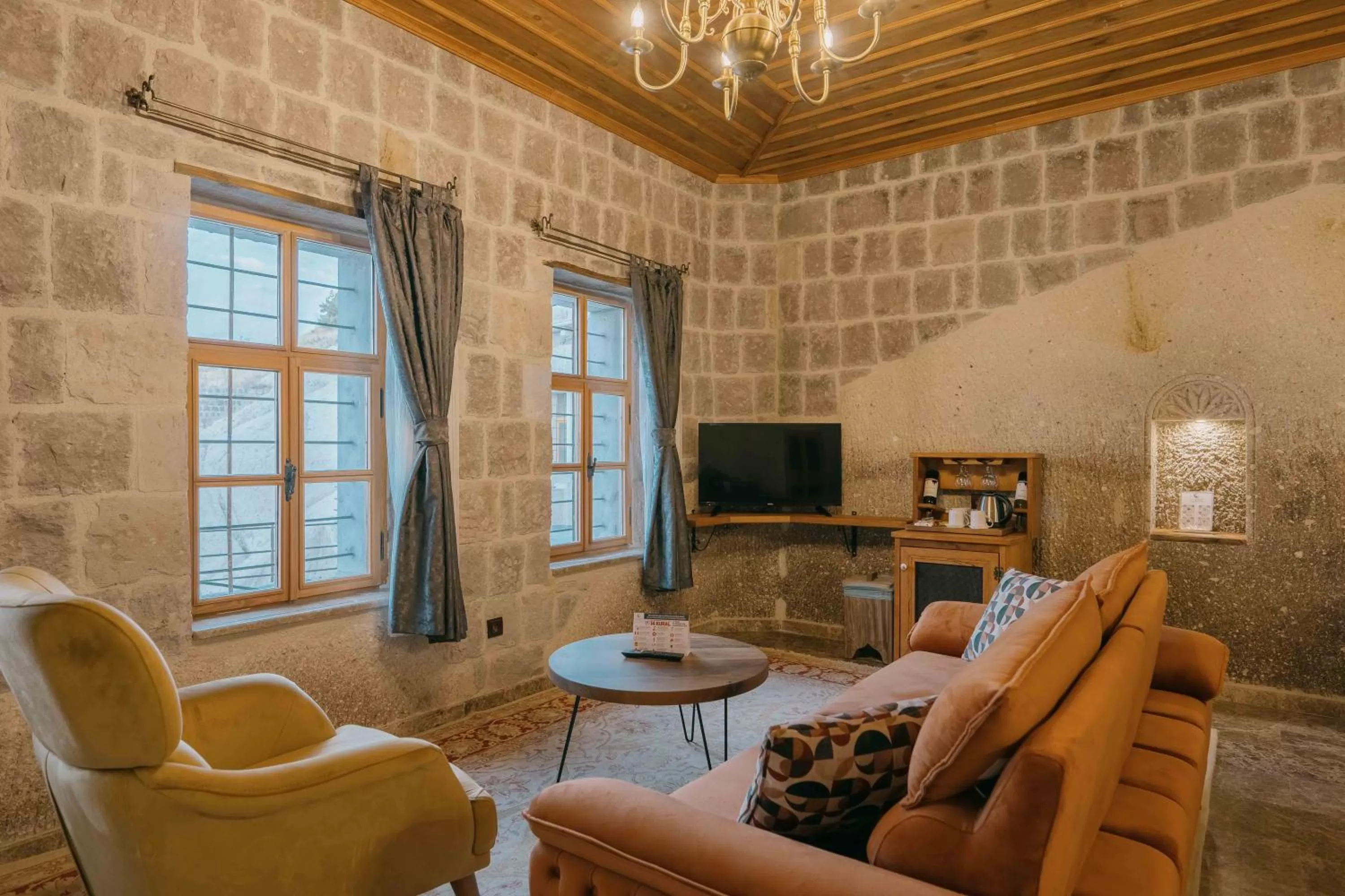 Living room in Lunar Cappadocia Hotel