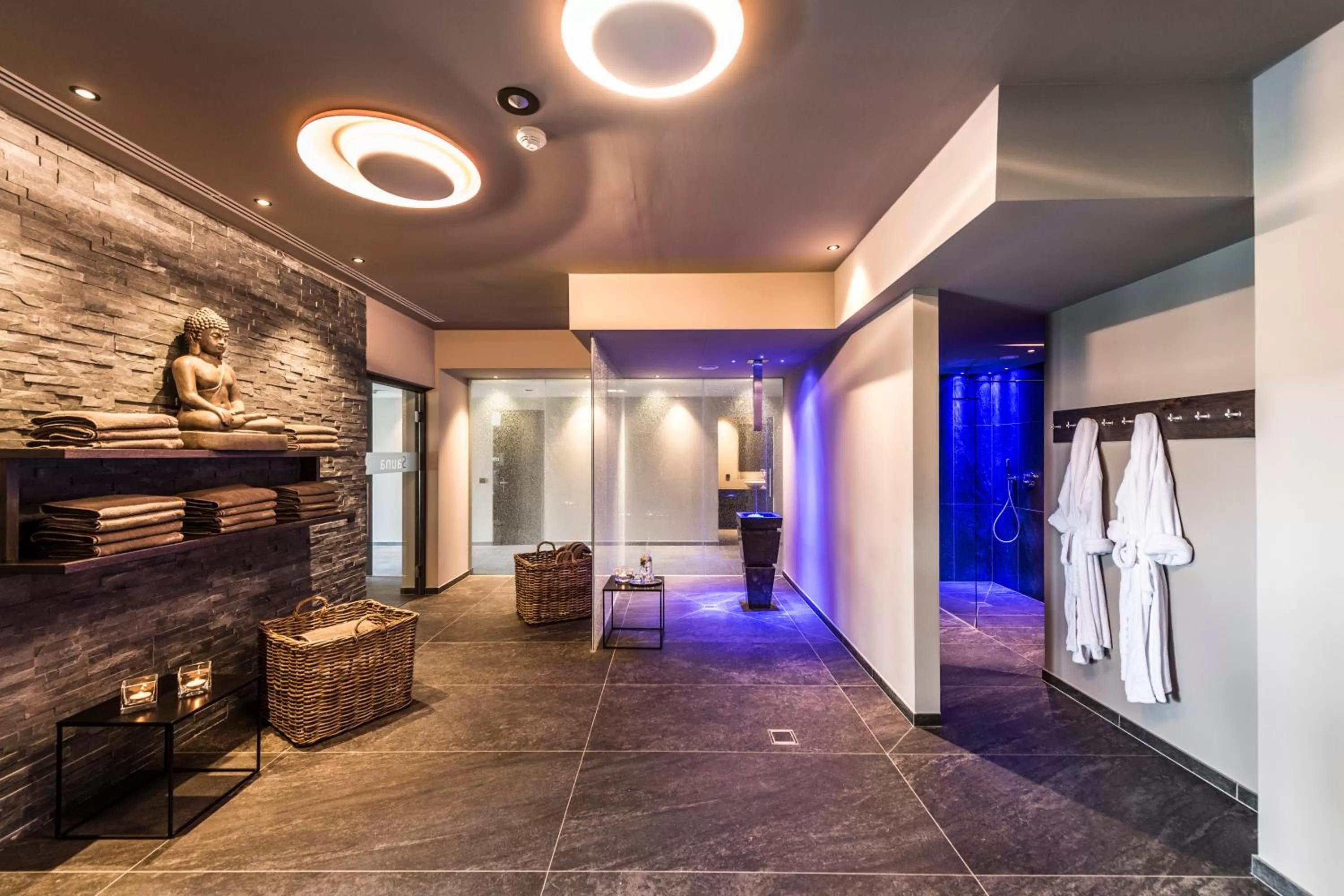 Sauna, Lobby/Reception in Mair Am Ort Living Hotel B&B