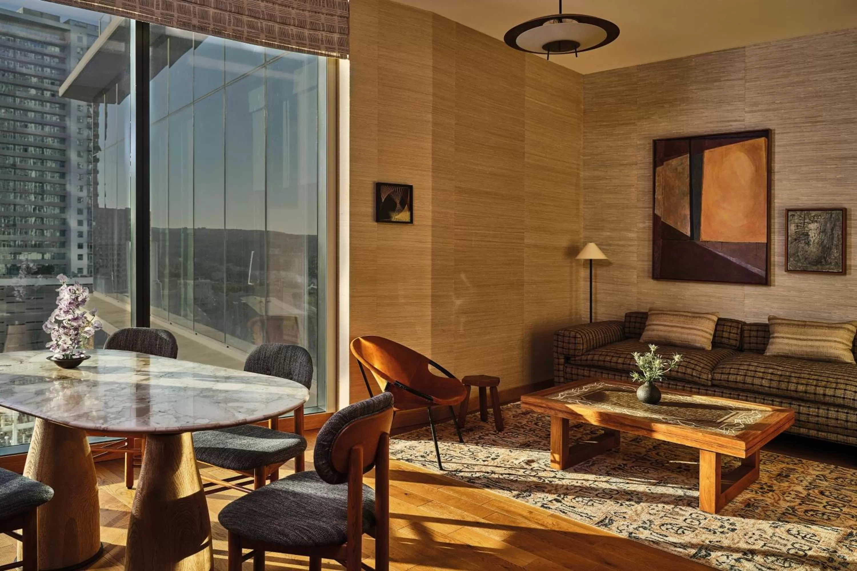 Living room in Austin Proper Hotel, a Member of Design Hotels