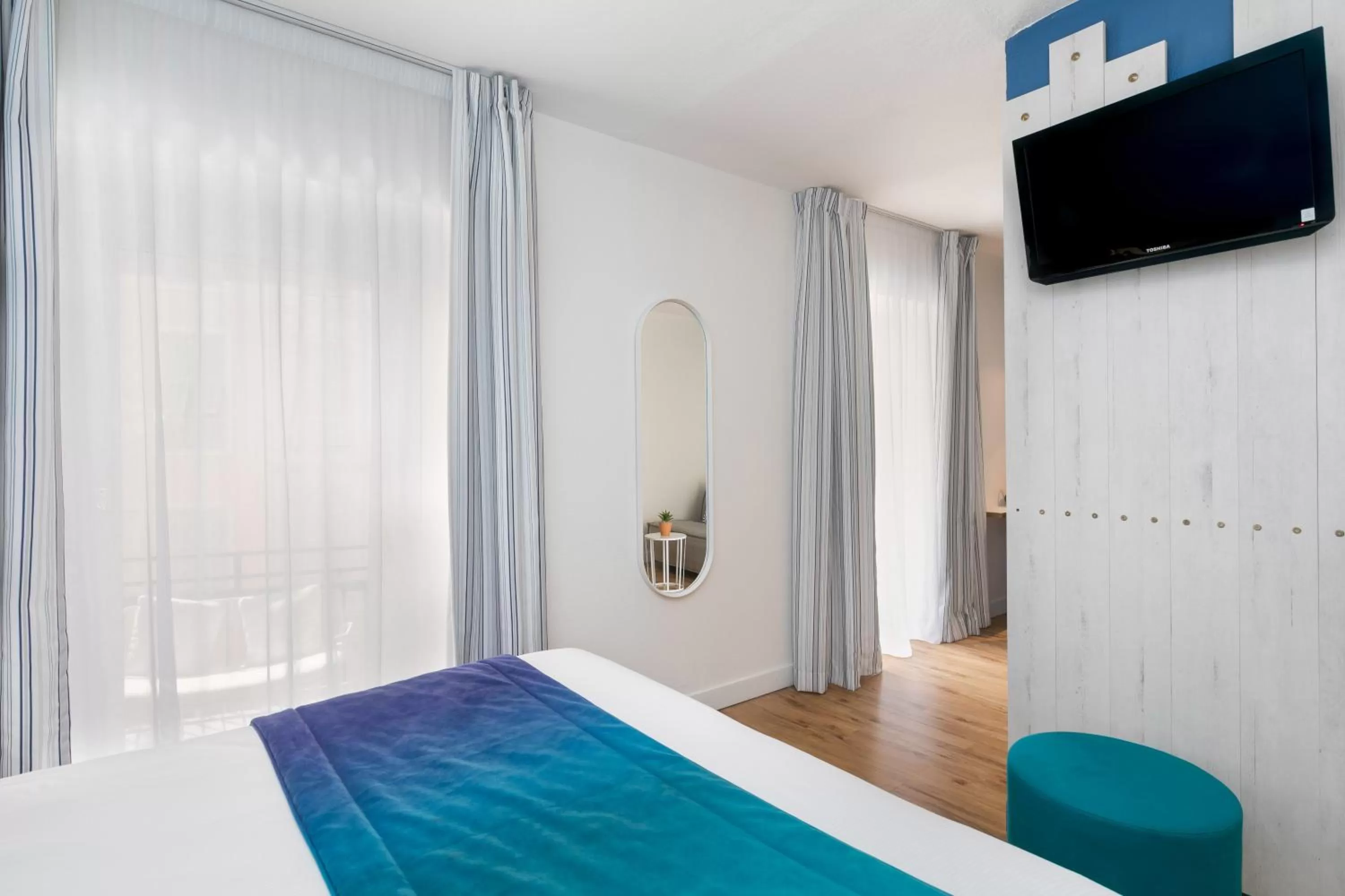 Bedroom, Bed in The Deck Hotel by Happyculture