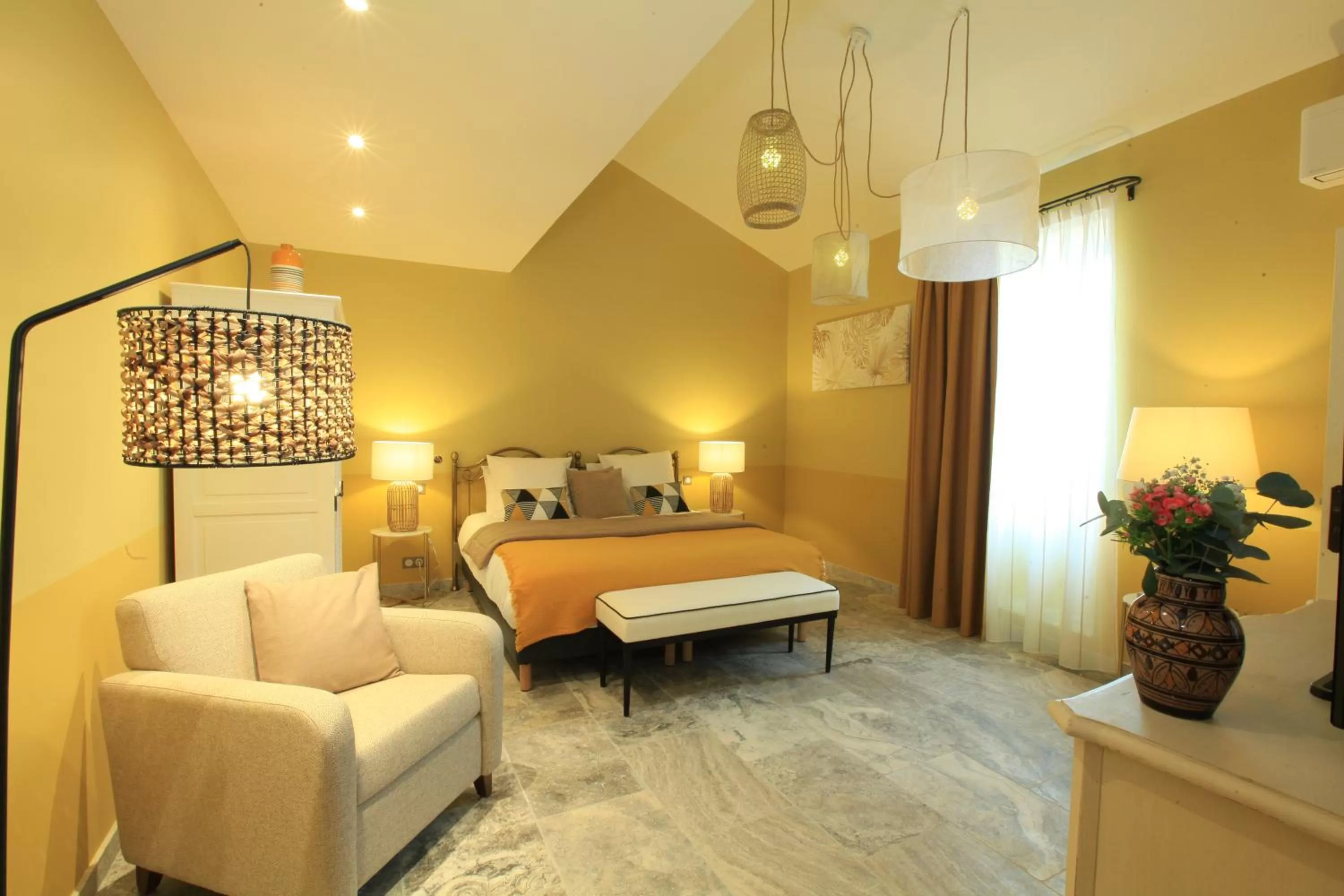 Bed in Chambres D' hôtes Les Ormes