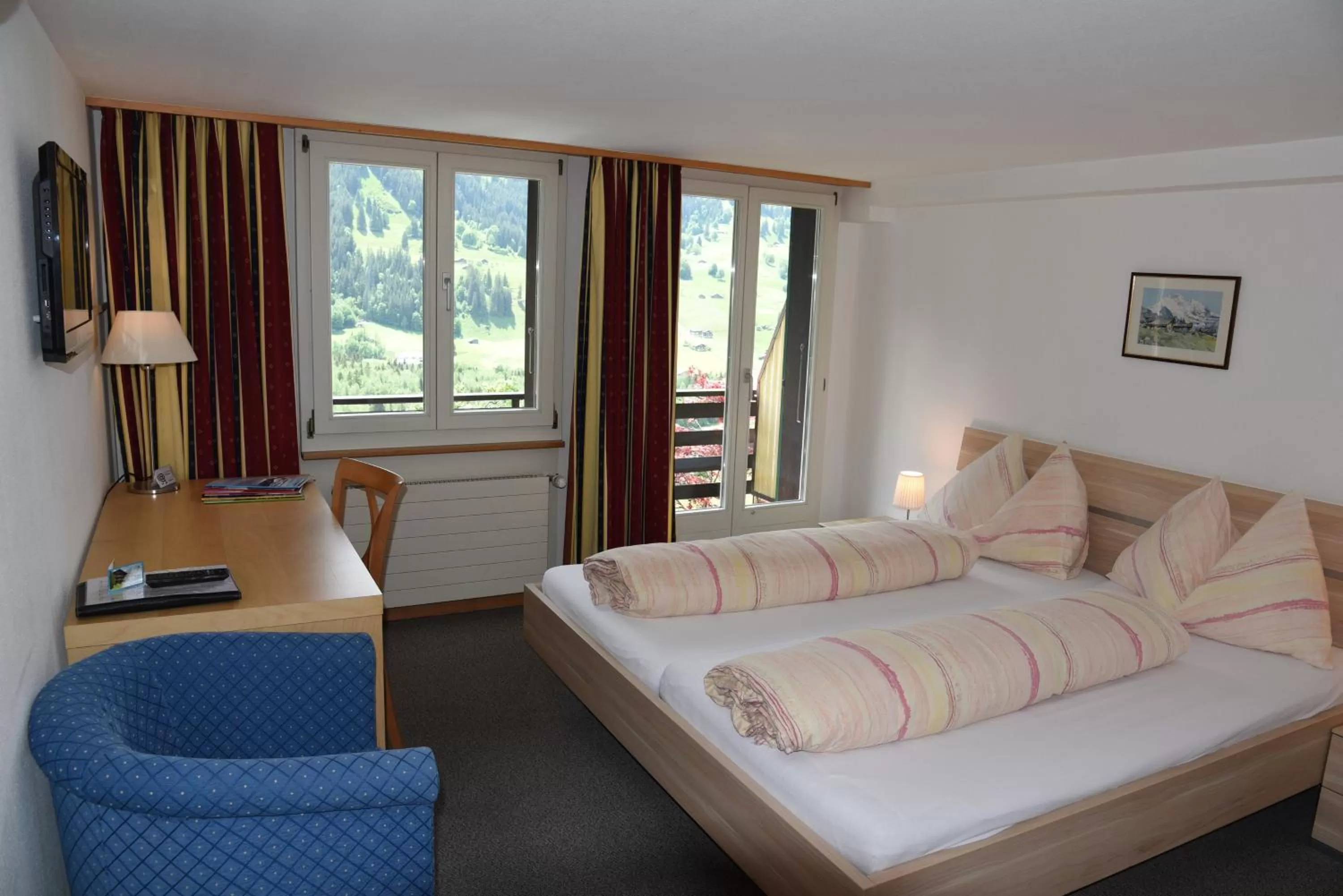 Bed in Hotel Tschuggen