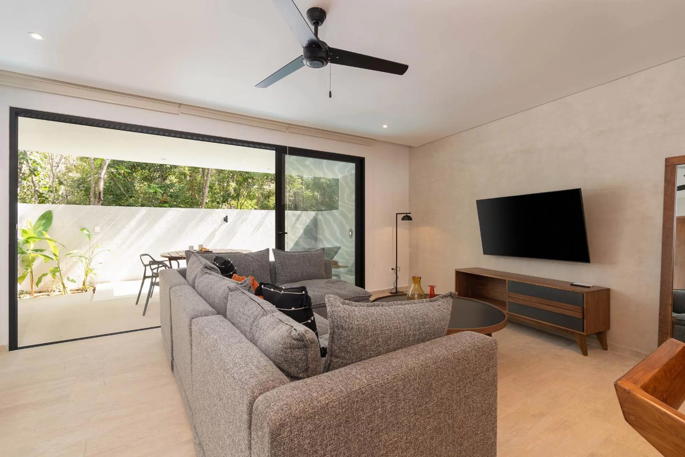 Living room, Seating Area in Suites at TreeTops Tulum