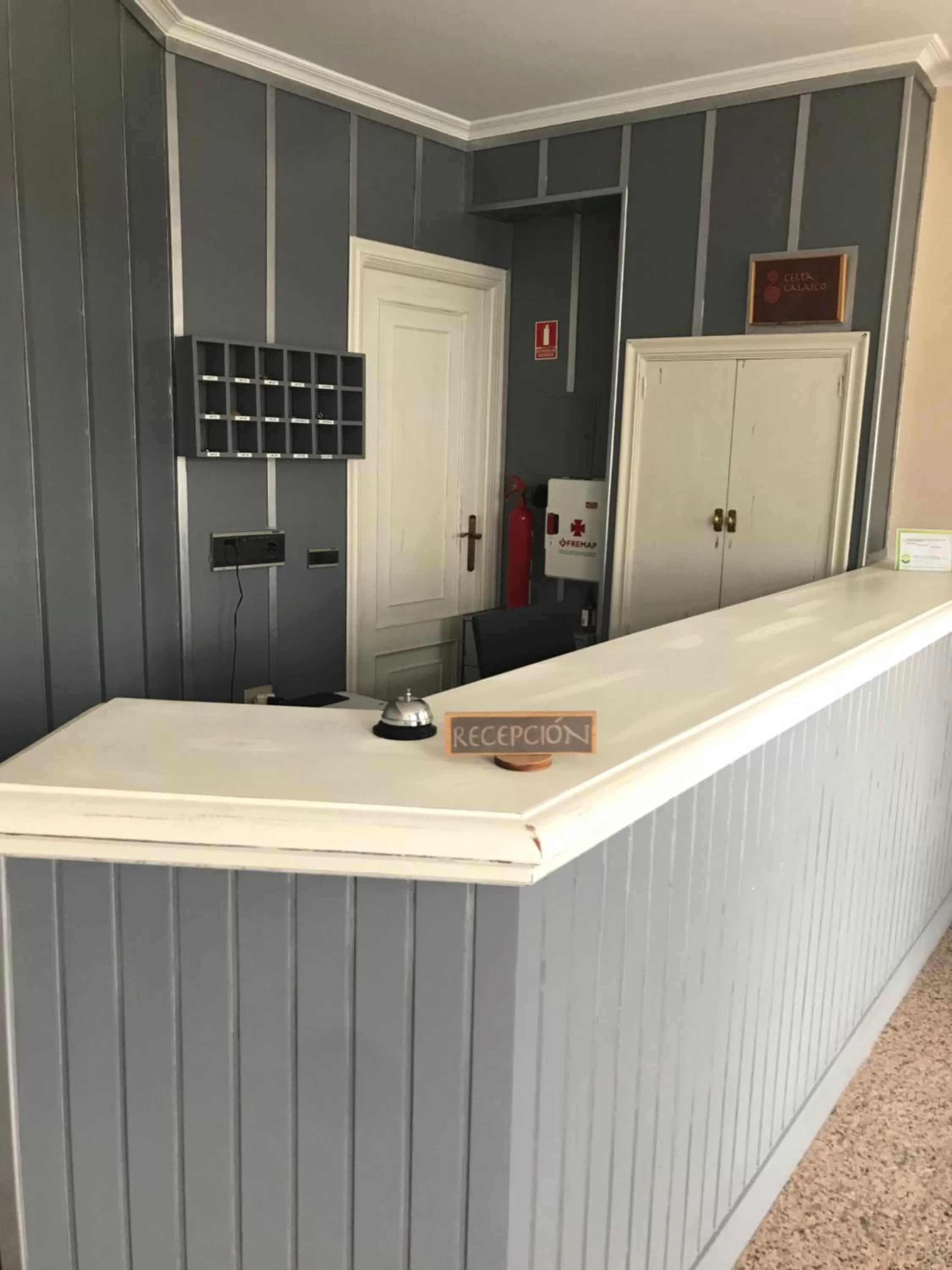 Lobby or reception in Hotel Celta Galaico