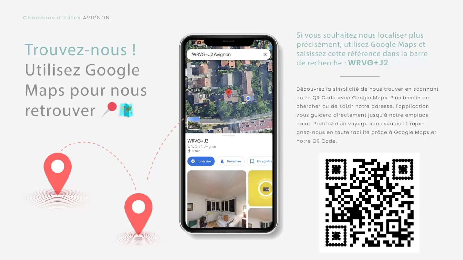 Text overlay, Floor Plan in Chambres d'hôtes Avignon