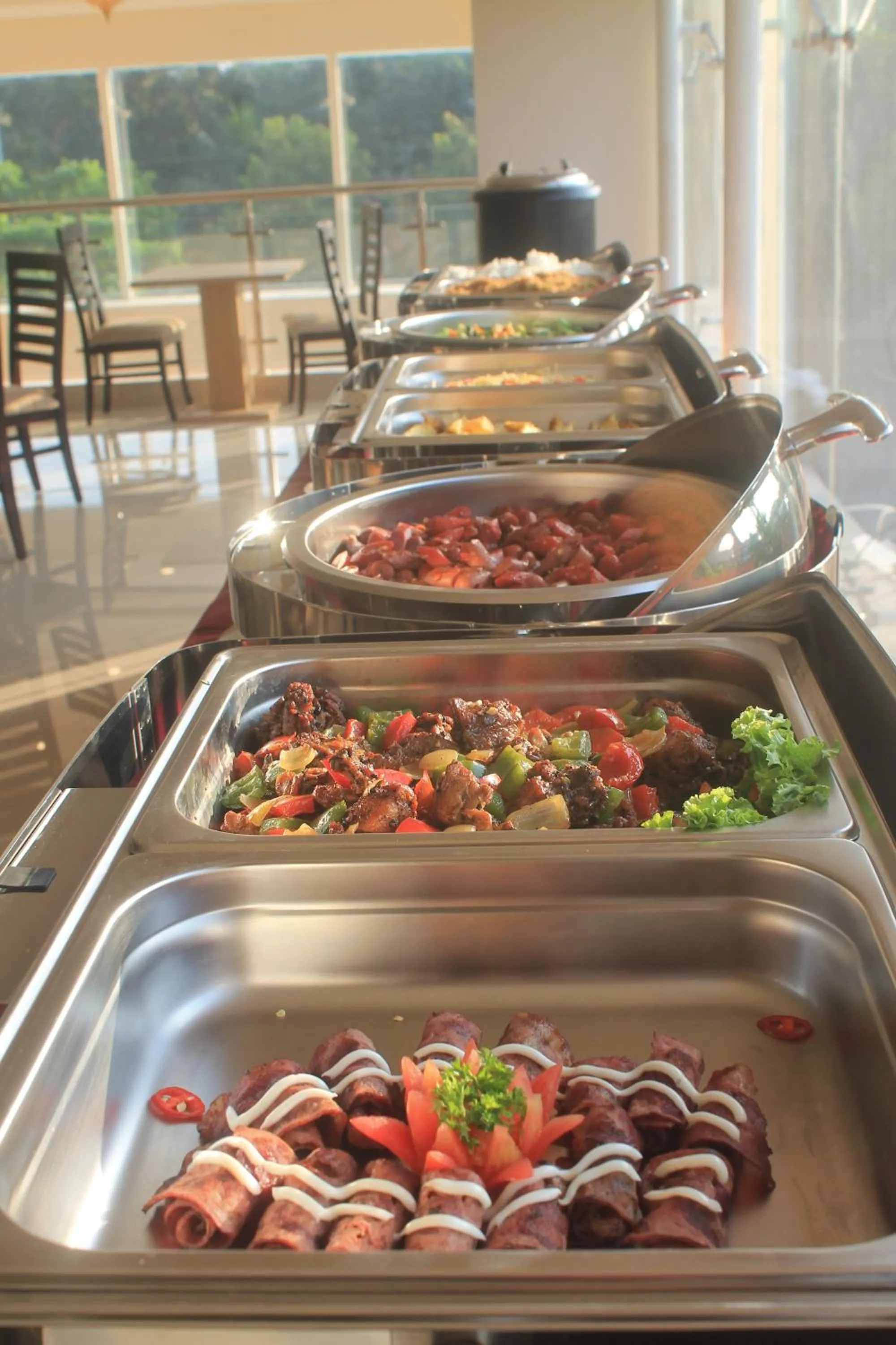 Buffet breakfast in Namira Syariah Hotel Surabaya