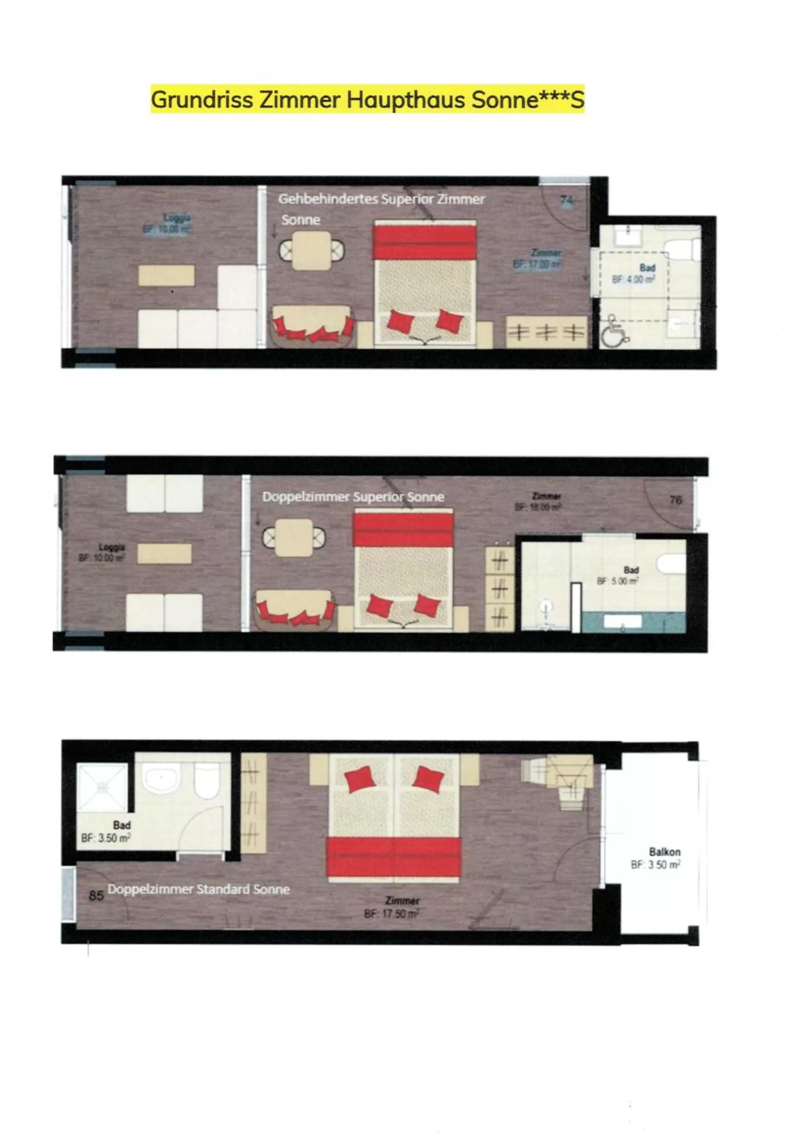Floor plan in Hotel Sonne St. Moritz 3* Superior