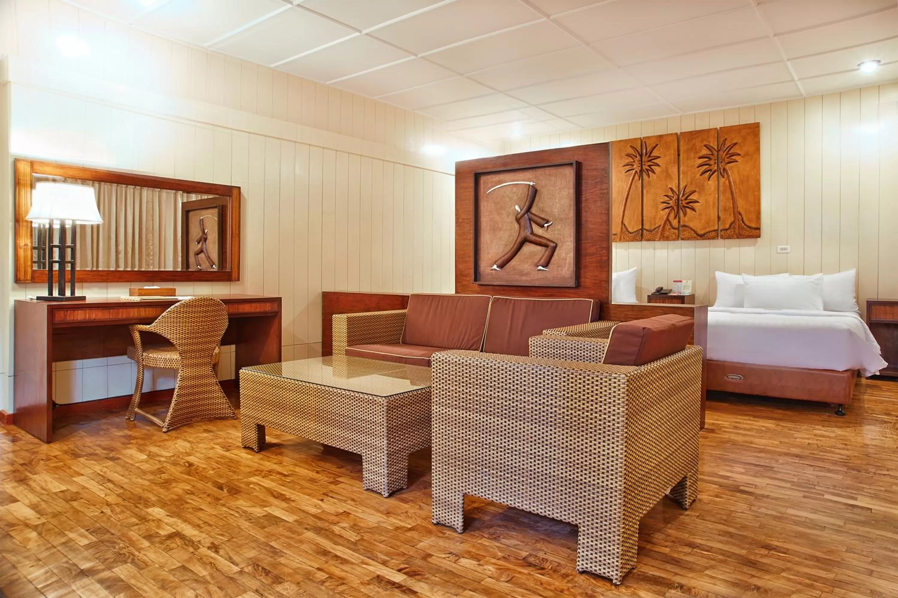 Seating area, Bed in Cebu White Sands Resort and Spa