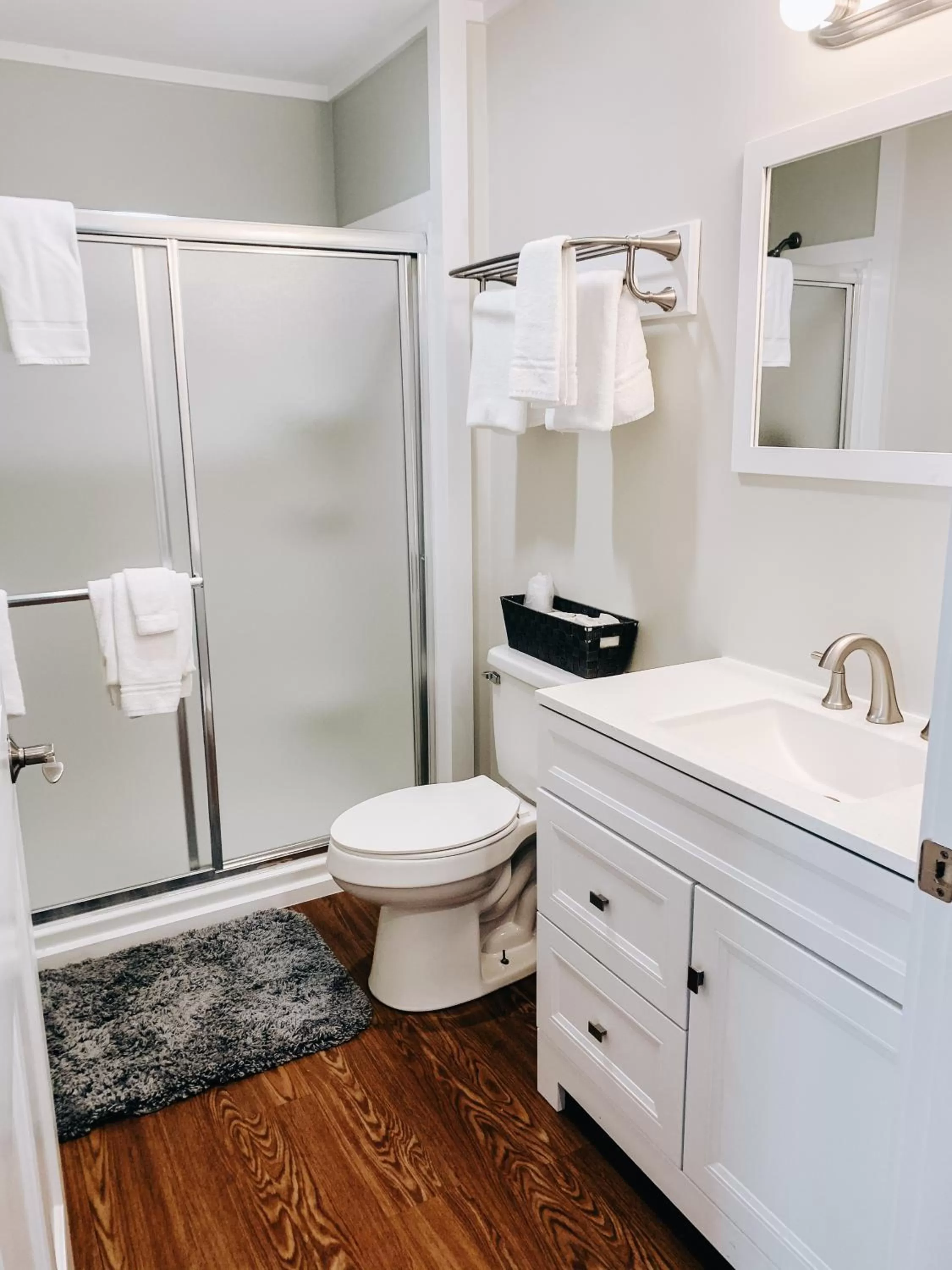 Shower in Rangeley Town & Lake