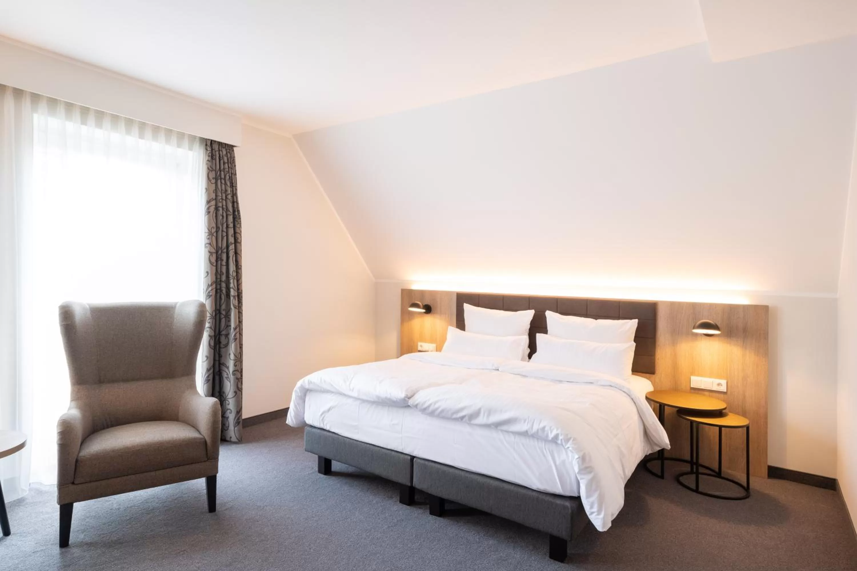 Bed in Hotel Rheinischer Hof