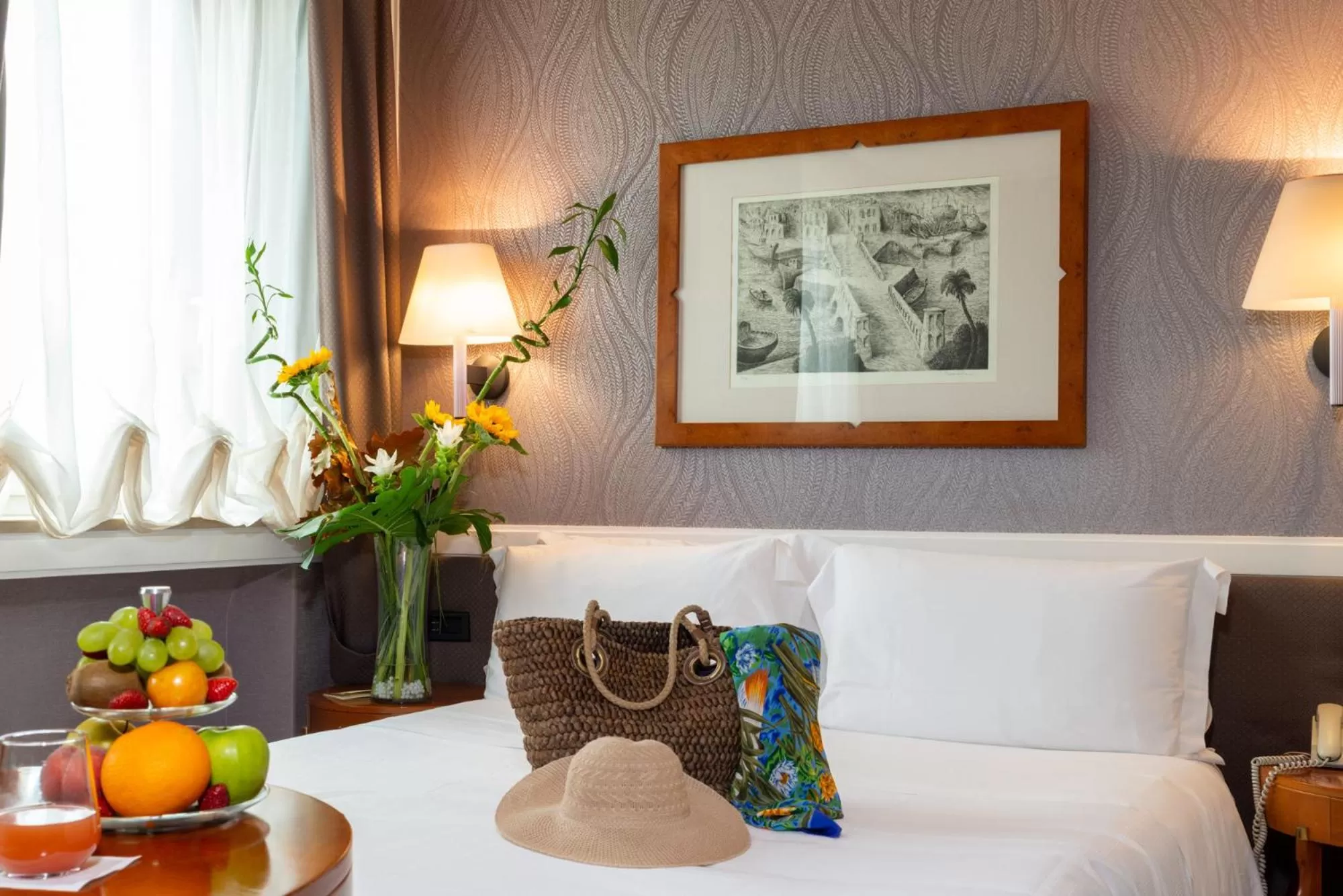 Bedroom, Bed in Grand Hotel Ortigia