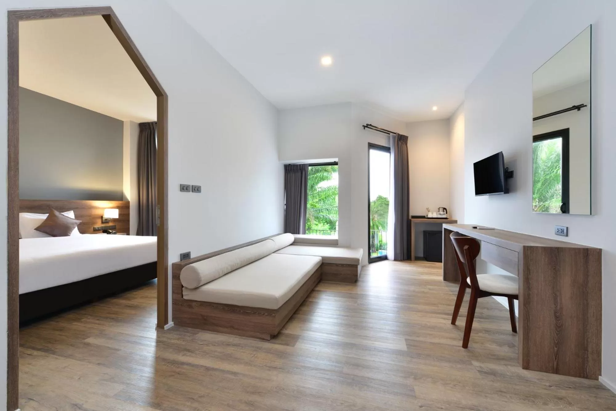 Bed in The Chill at Krabi Hotel