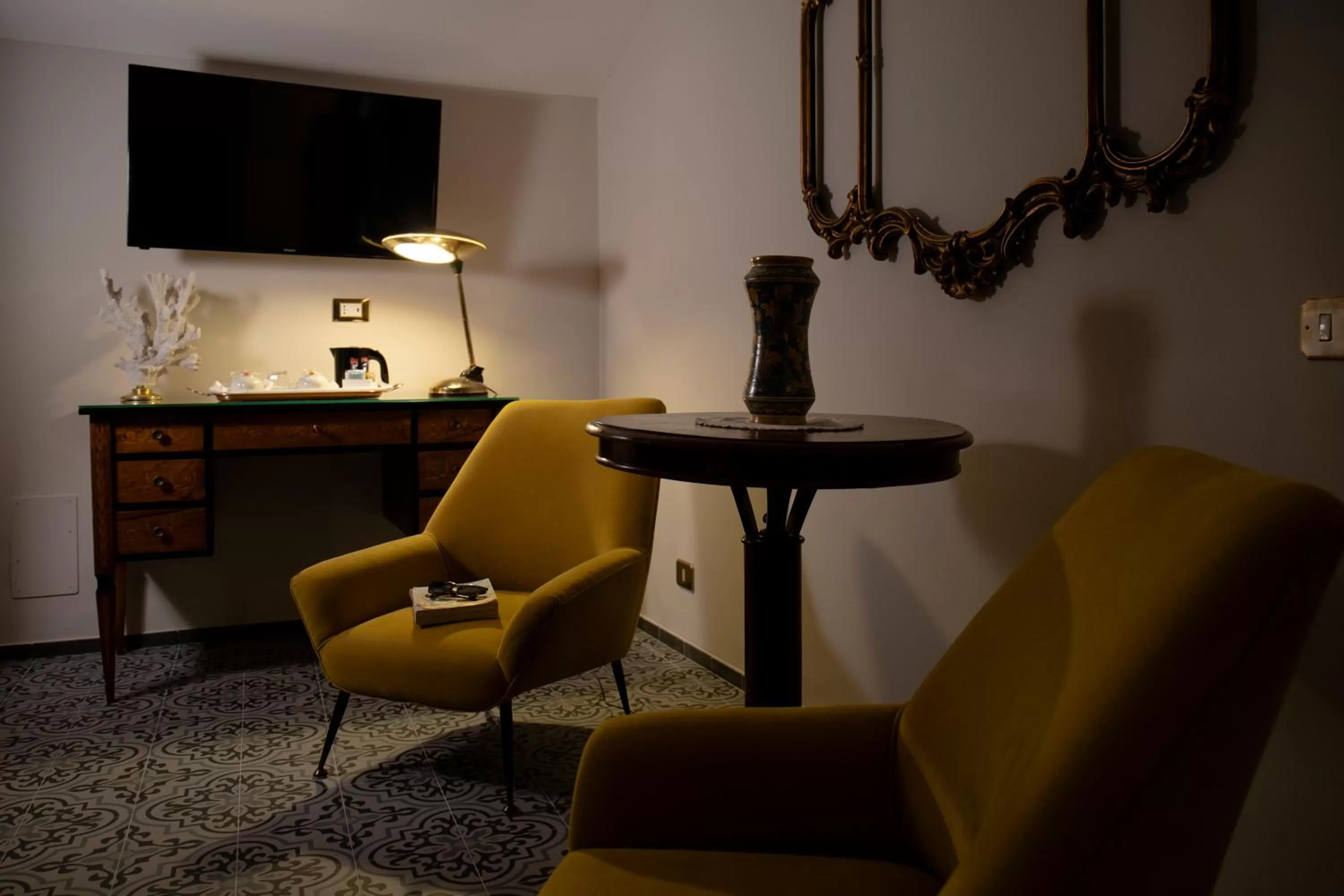 Seating area in Hotel Villa Taormina