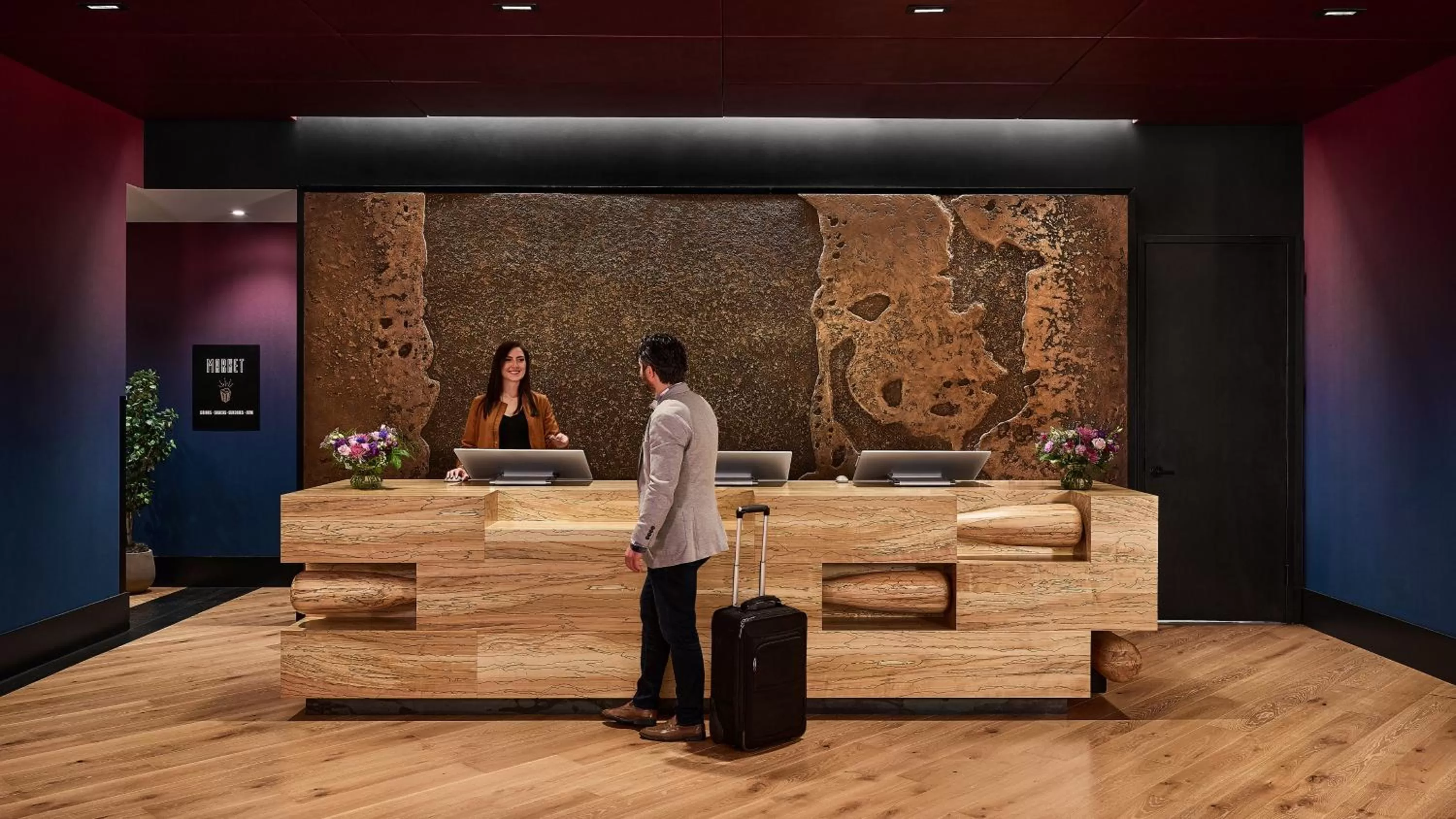 Lobby or reception in The Rally Hotel at McGregor Square