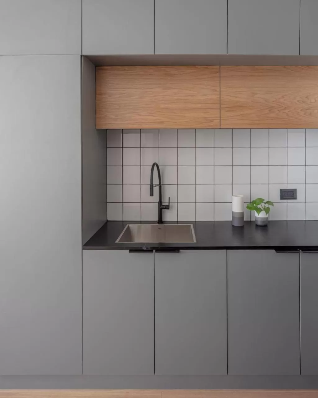 Kitchen or kitchenette in DeBlox living - Ben Avigdor Apartments