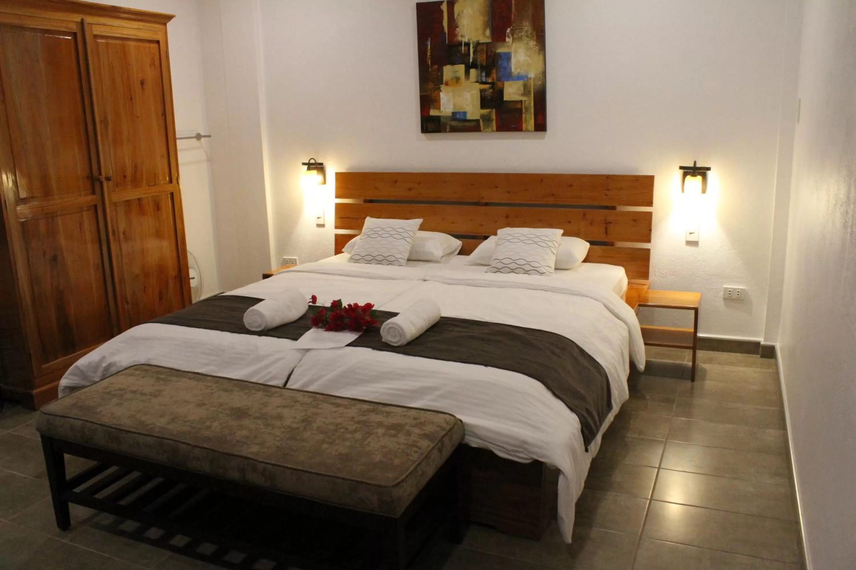 Living room, Bed in Alona's Coral Garden Resort (Adult-Only)