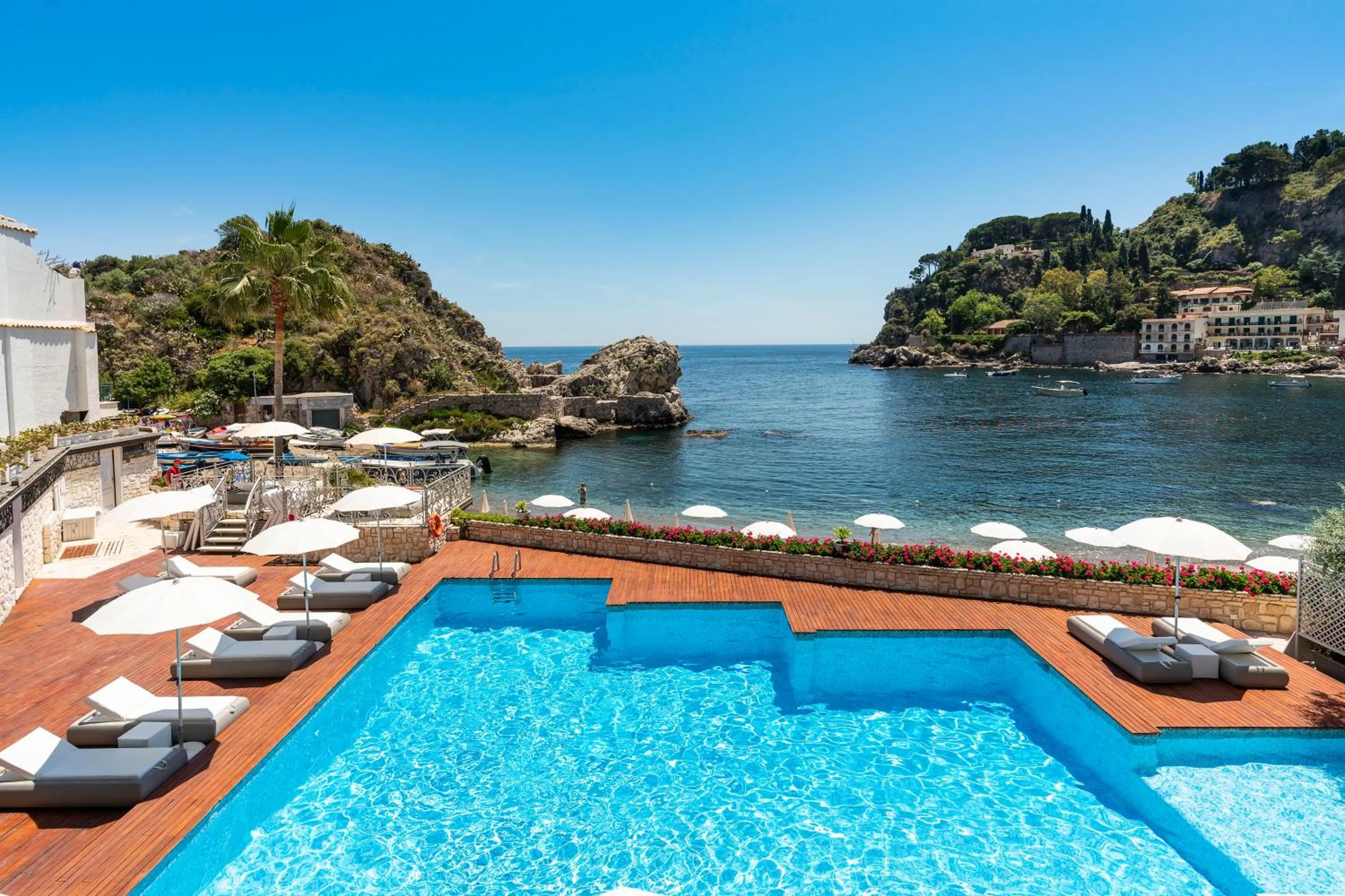 Pool view in Mazzarò Sea Palace - The Leading Hotels of the World