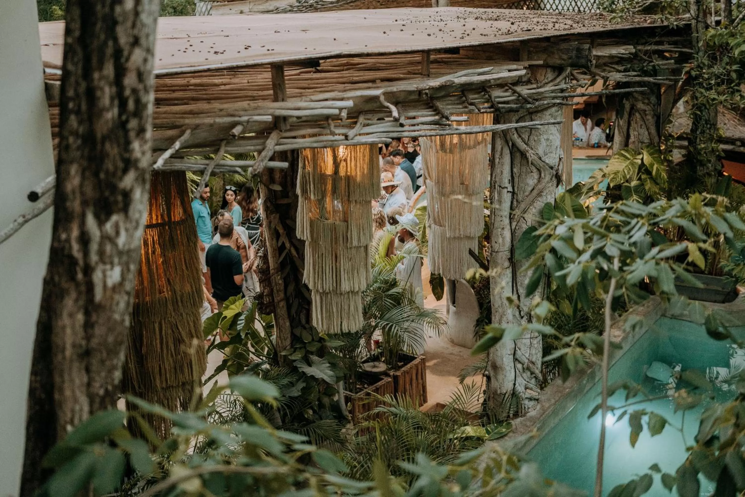 People in Orchid House Tulum Jungle