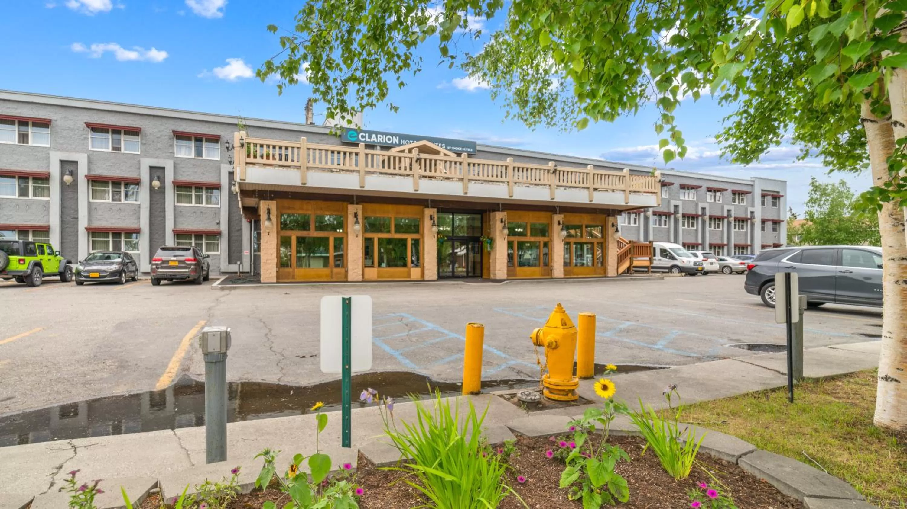 Property building in Clarion Hotel & Suites Fairbanks near Ft Wainwright