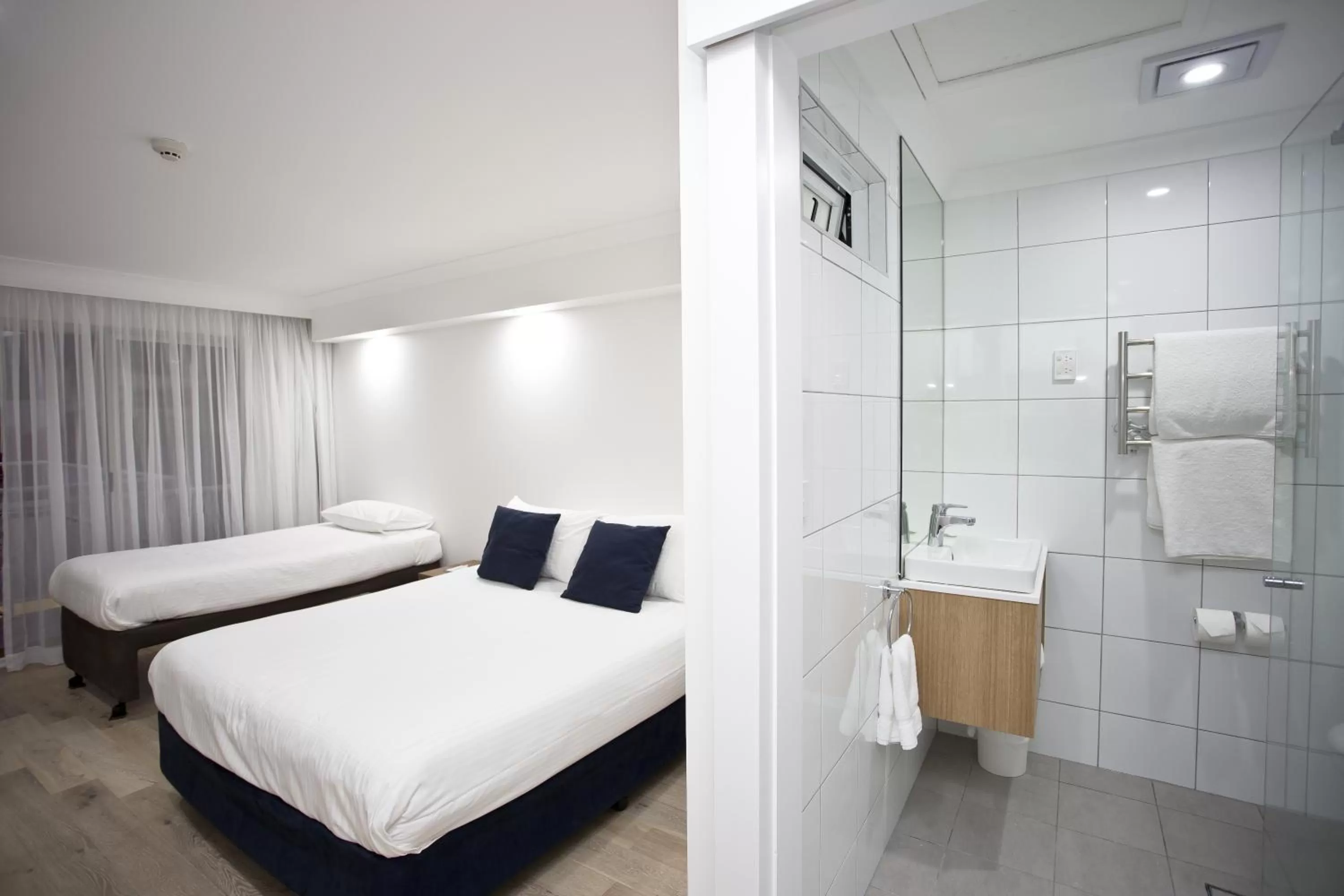 Bed in Ocean Front Motel