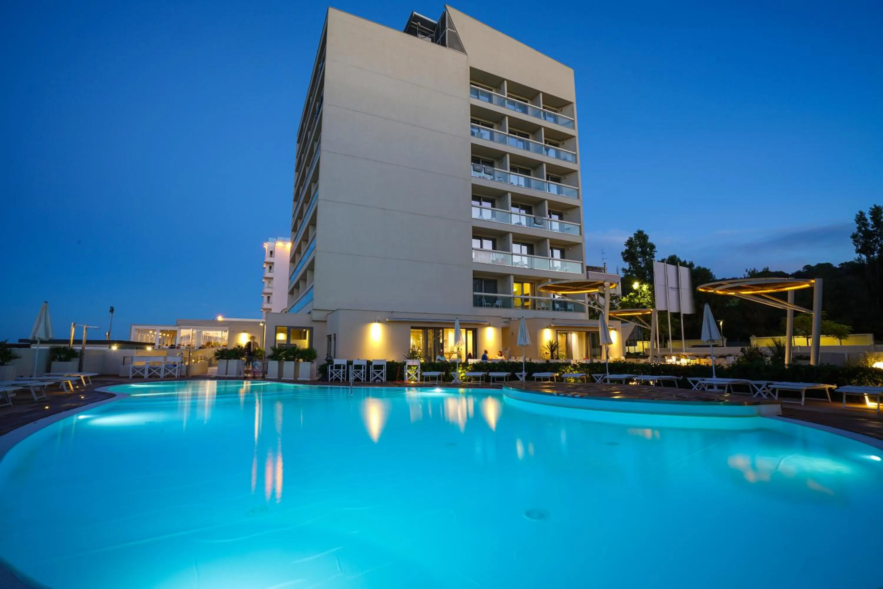 Pool view in Nautilus Family Hotel