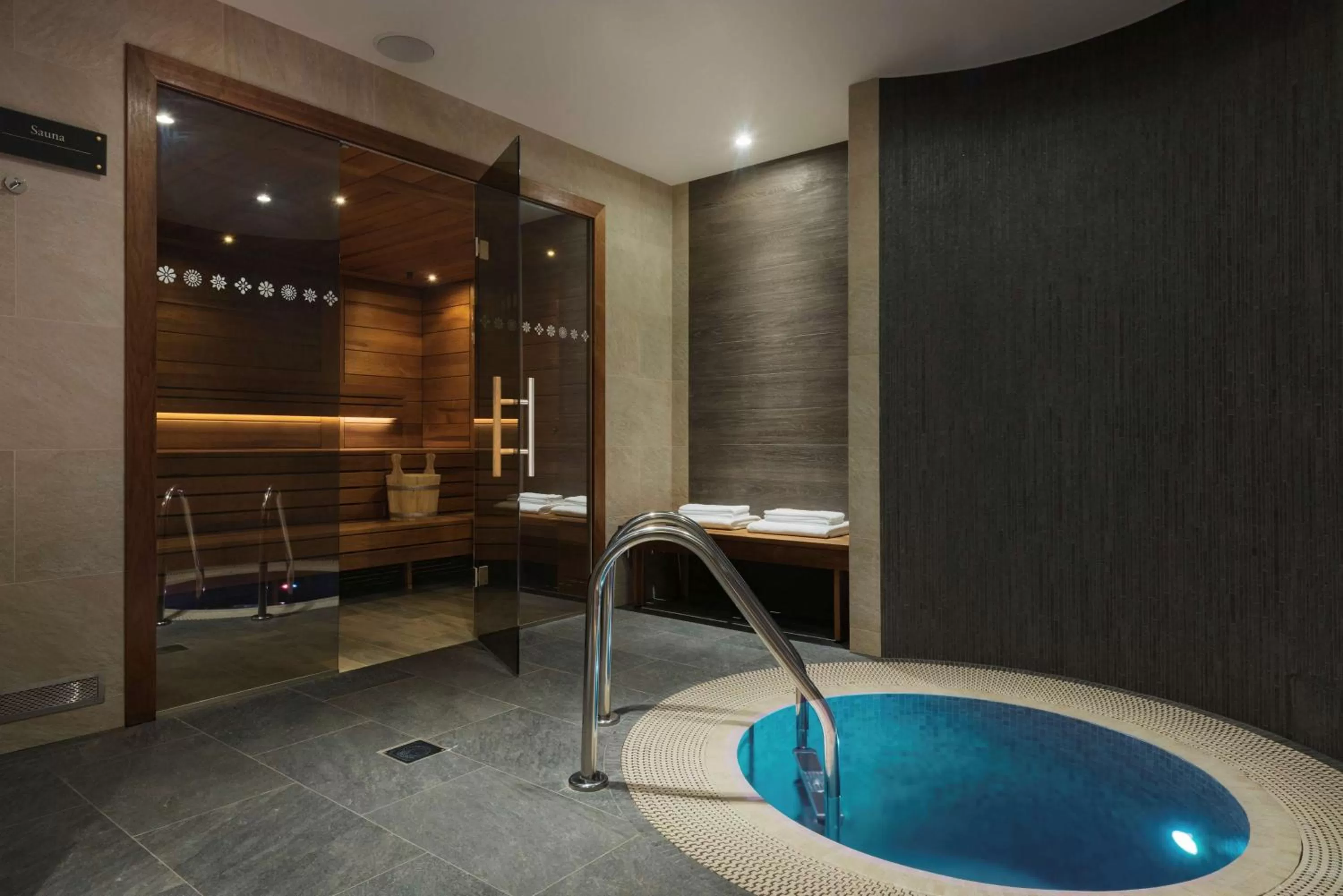 Pool view in Grand Hotel Kempinski Riga