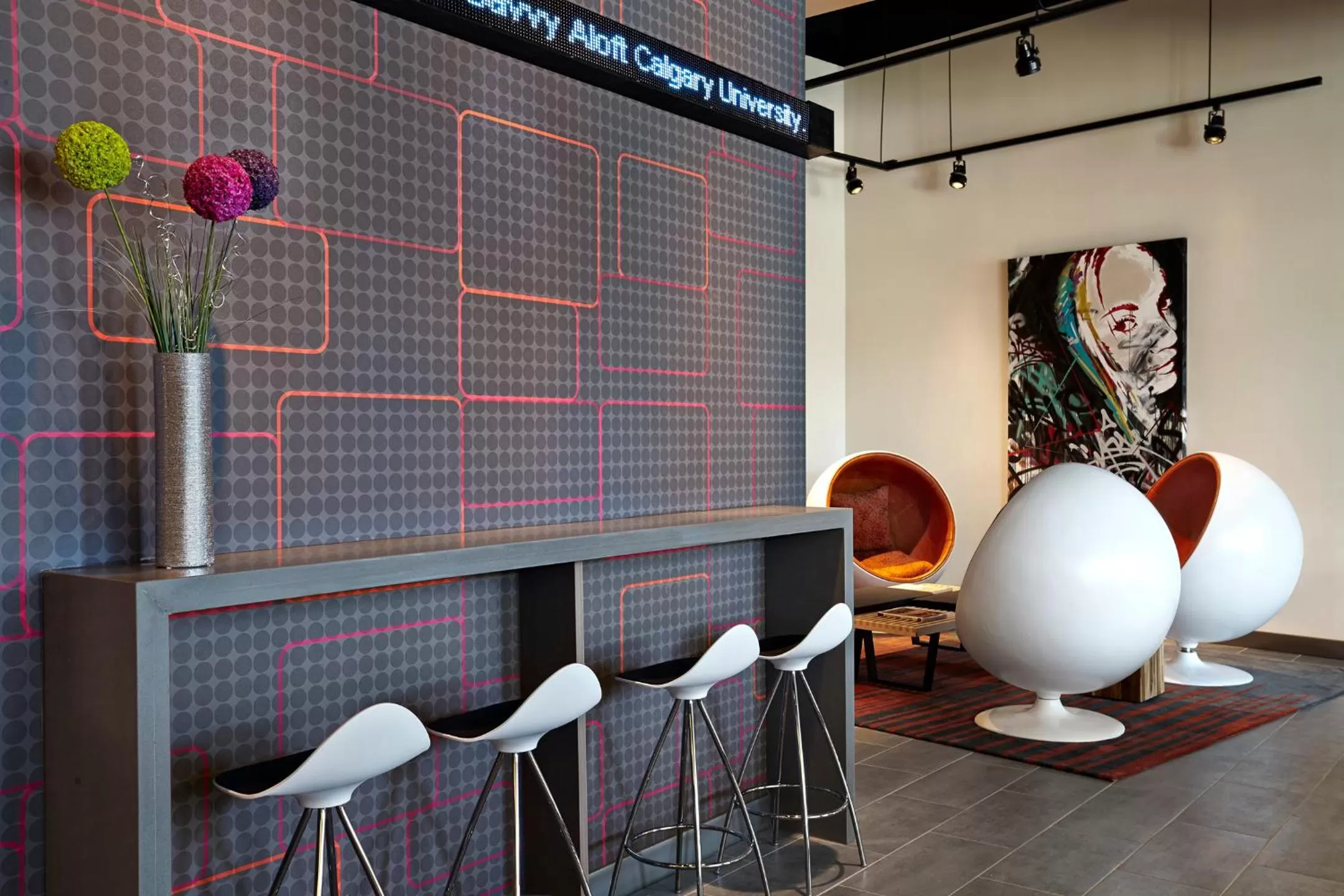 Seating area in Aloft Hotel Calgary University
