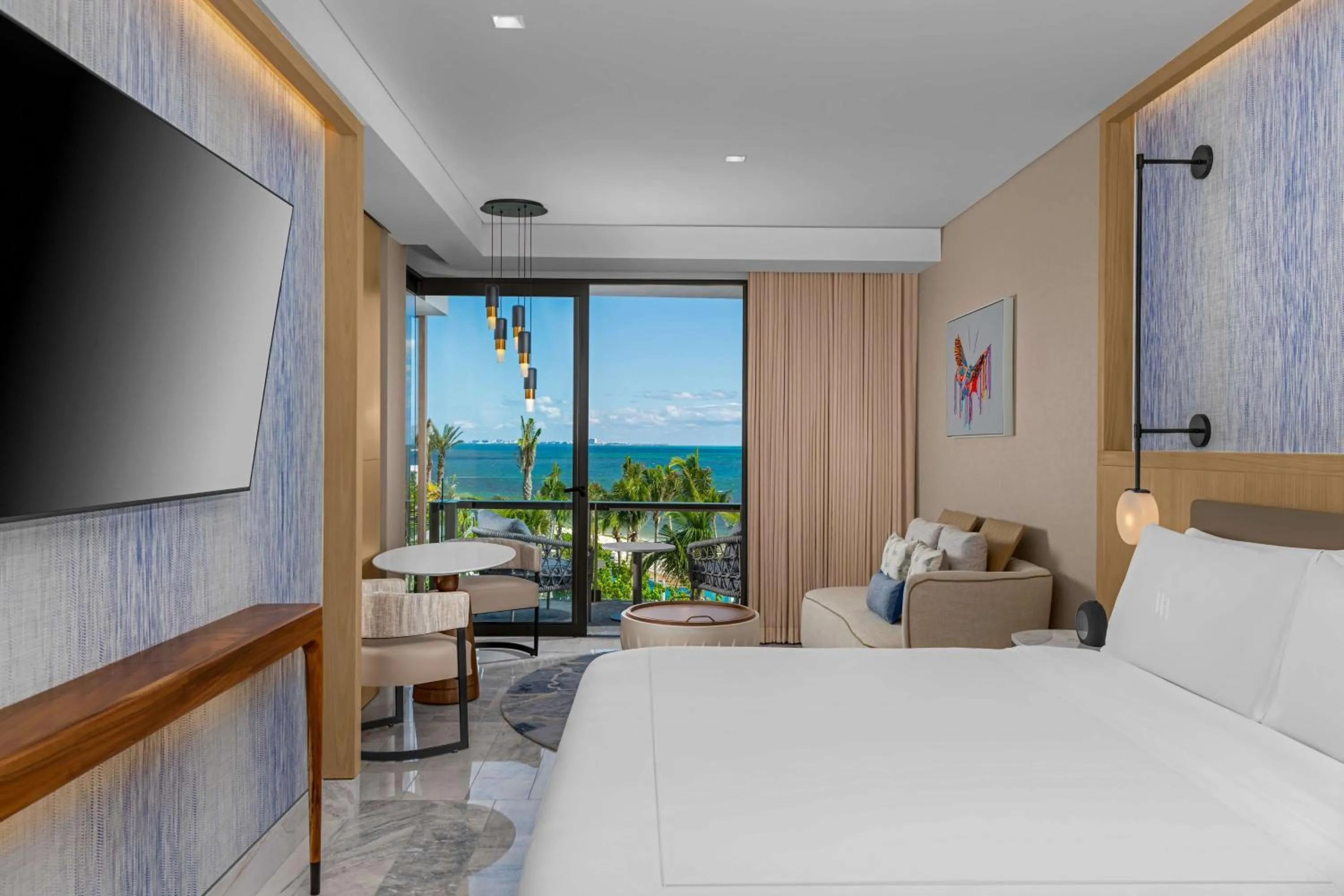 Living room, Bed in Waldorf Astoria Riviera Maya