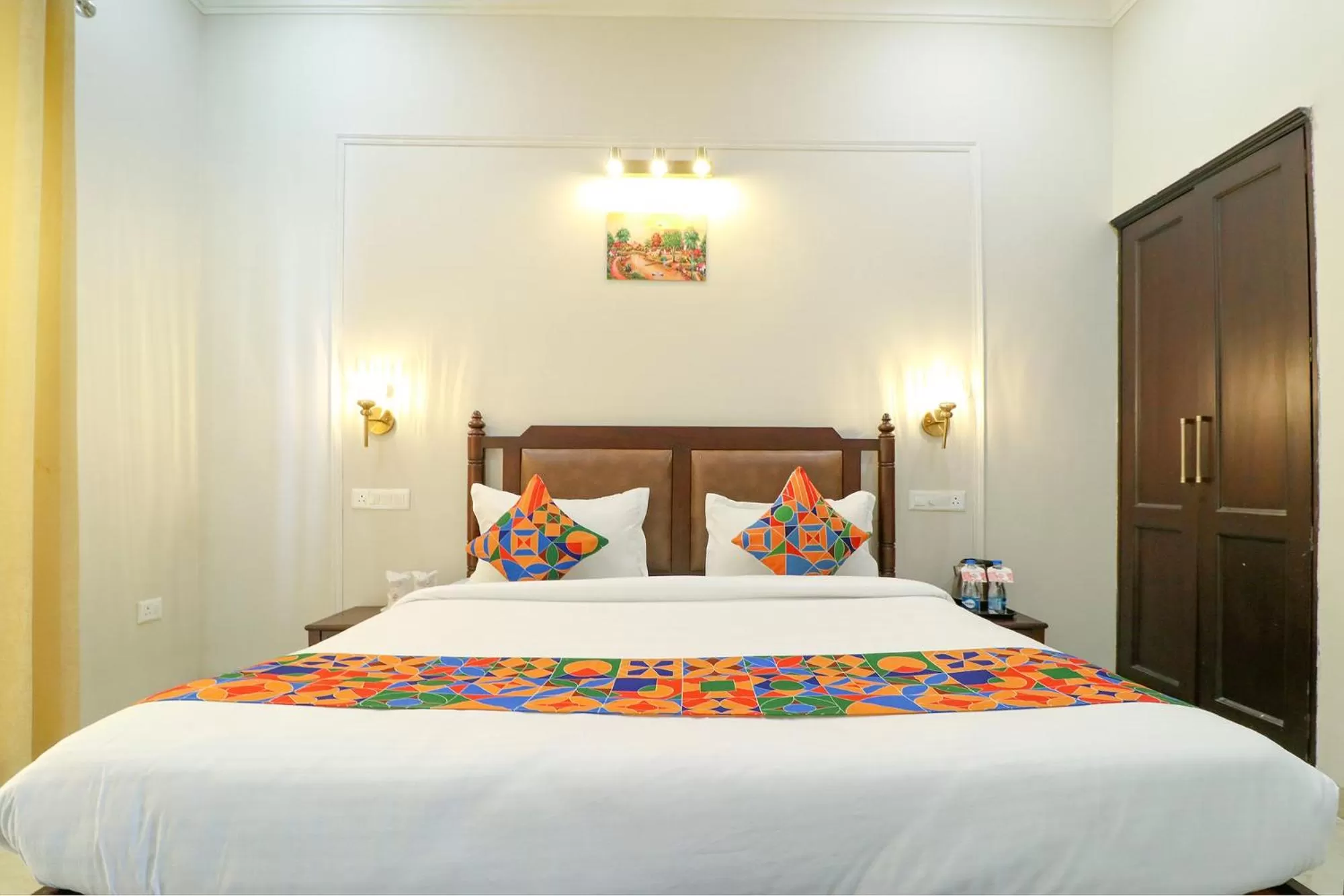 Bed in FabHotel K9 Villa