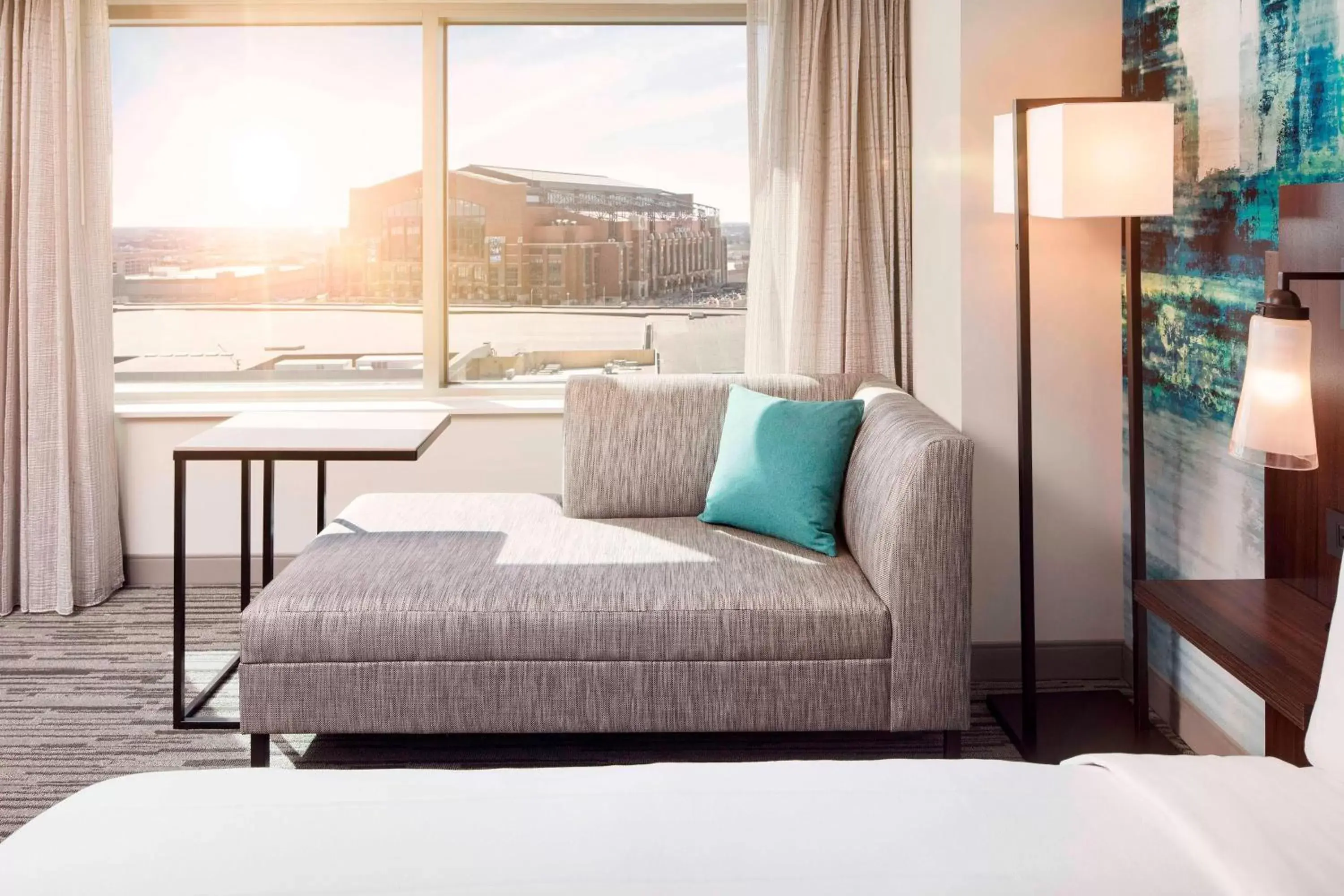 King Room with City View and Adapted Tub - Mobility Accessible/High Floor in Indianapolis Marriott Downtown King Room with City View and Adapted Tub - Mobility Accessible/High Floor in Indianapolis Marriott Downtown