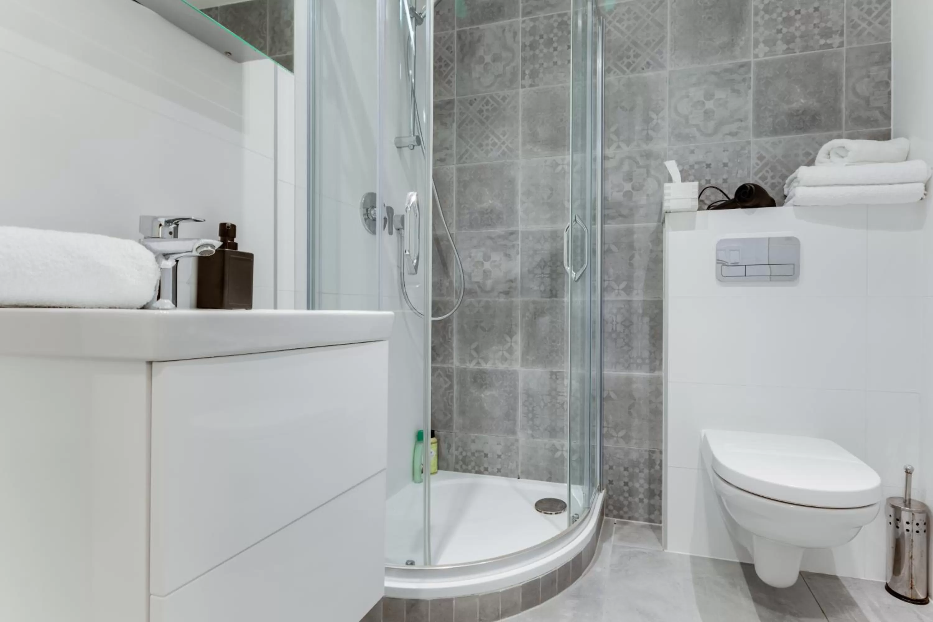 Bathroom in Lampi Aparthotel Prague