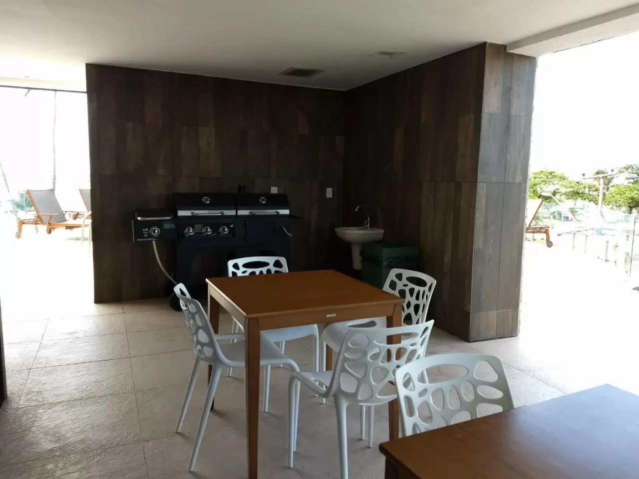 BBQ facilities in Iracema Residence Hotel Flat