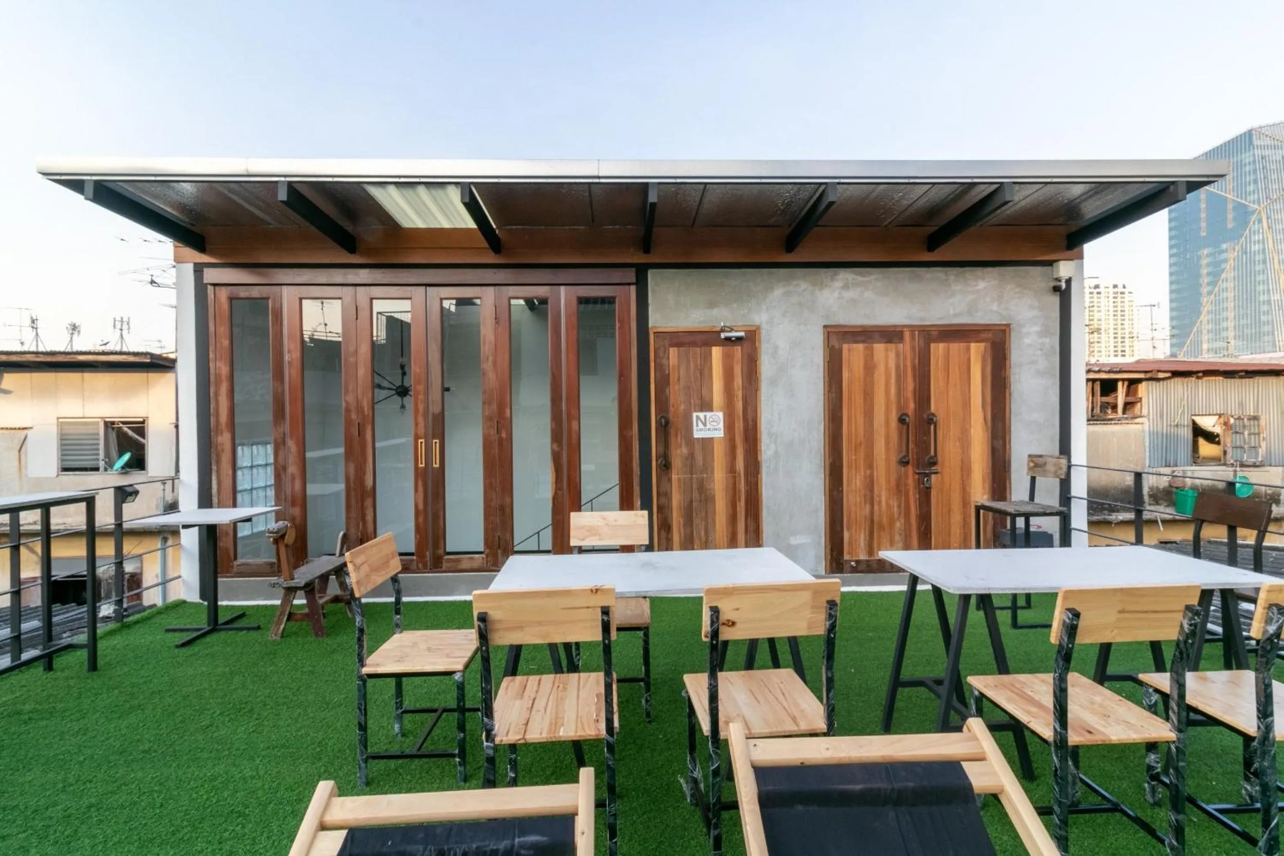 Patio in Timber Hostel