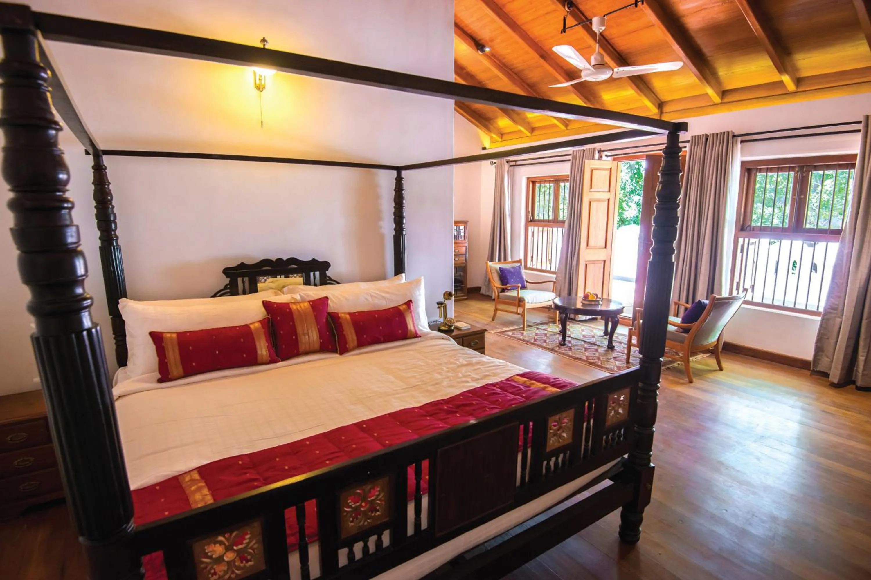Bed in Svatma - A Luxury Heritage Resort