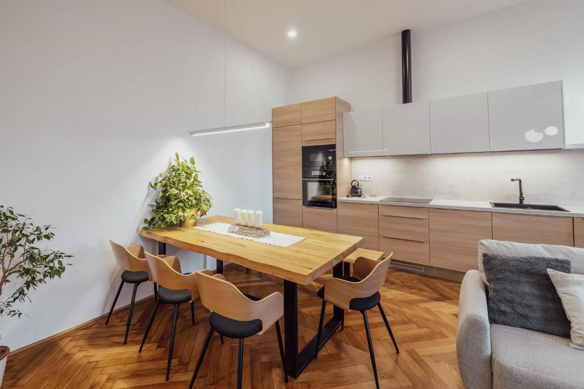 Kitchen or kitchenette in Apartmány Marienhof